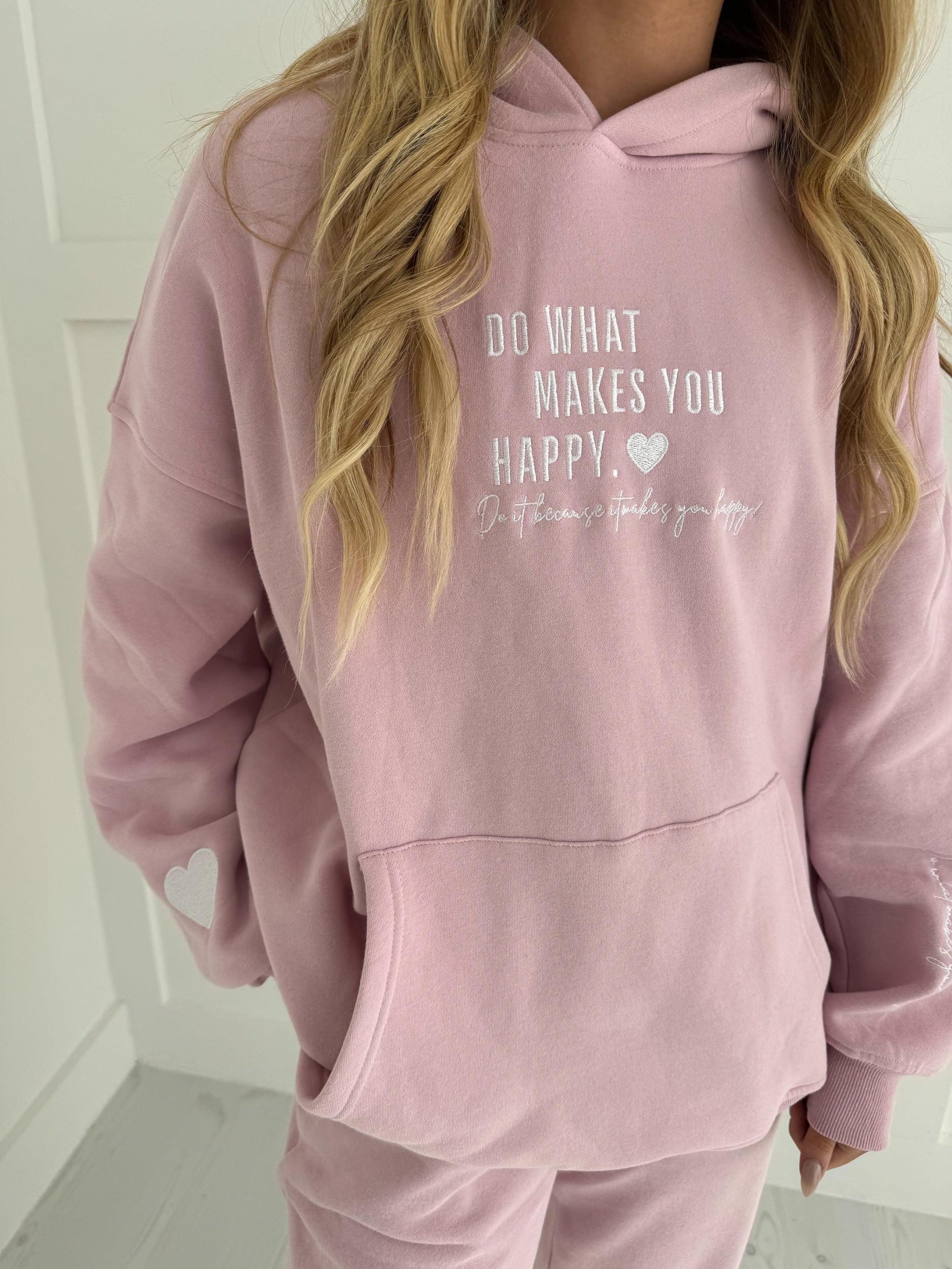 Mauve Mist Do What Makes You Happy Hoodie Product Image