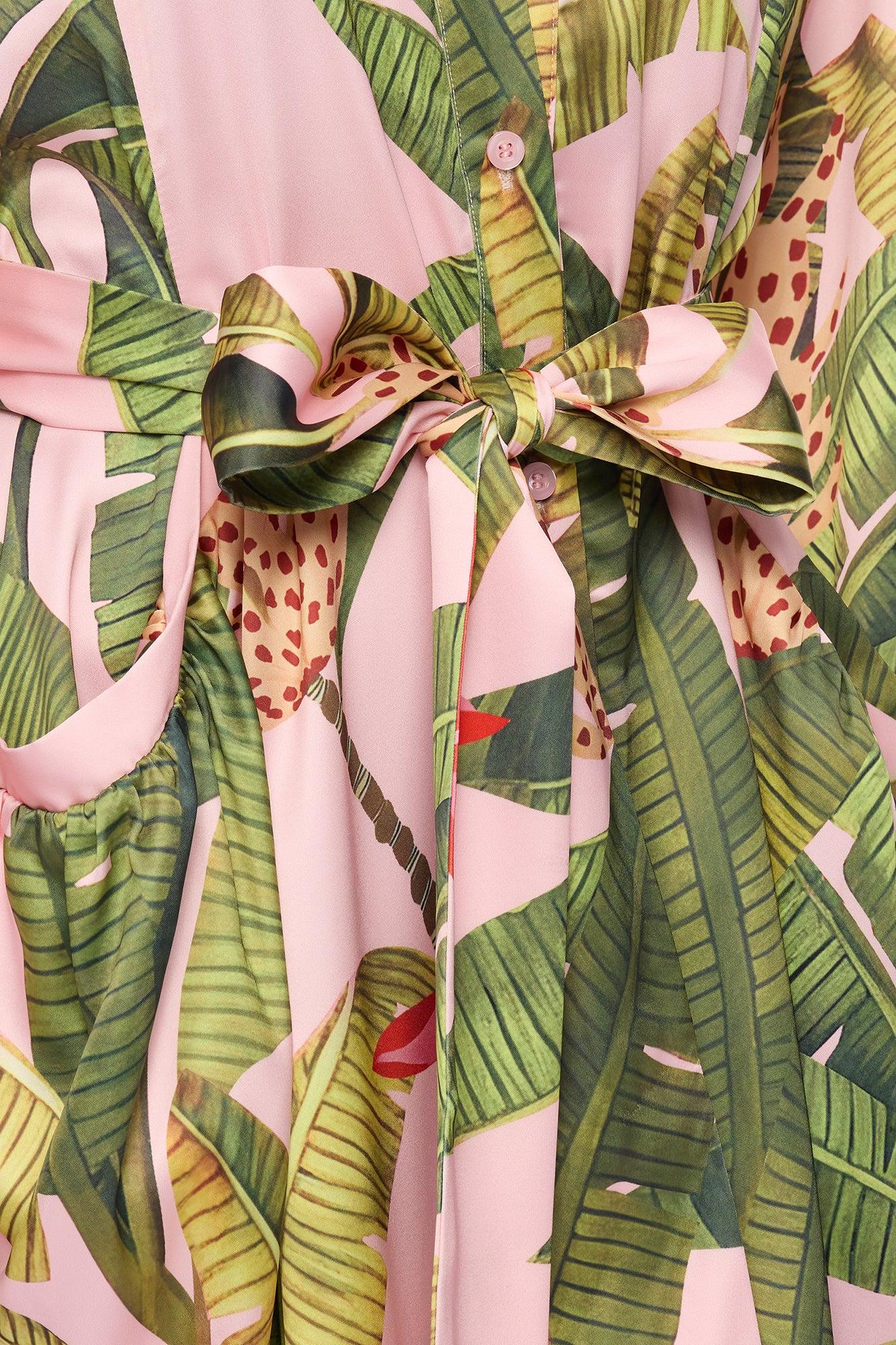 Getaway Vibe Satin Maxi Dress - Pink/combo Female Product Image
