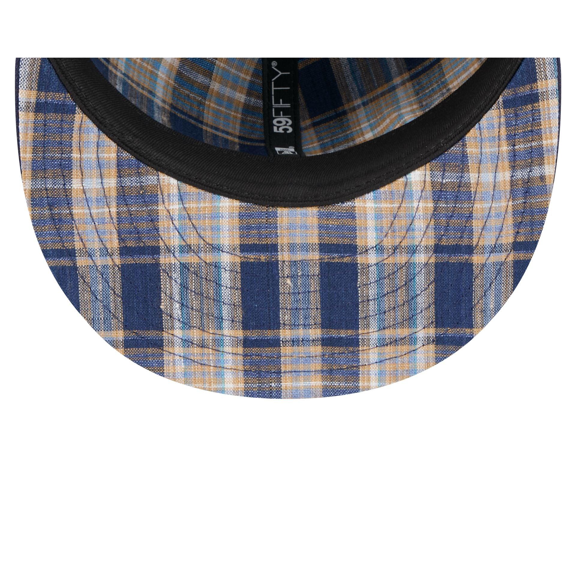 Boston Red Sox Blue Tartan 59FIFTY Fitted Hat Male Product Image