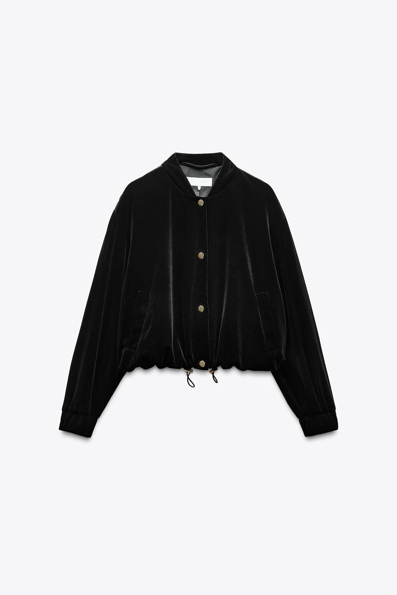 VELVET BOMBER JACKET Product Image