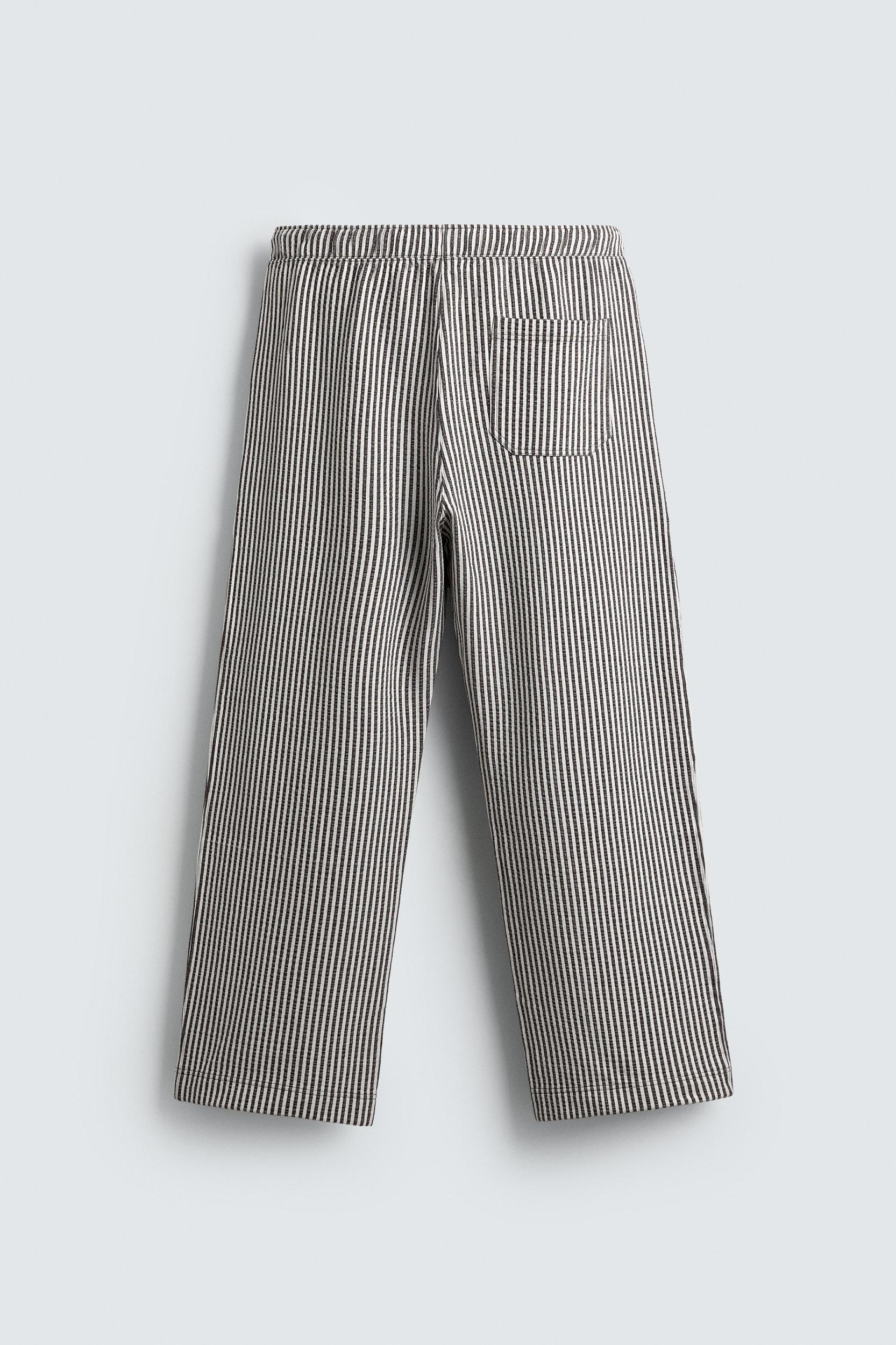 STRIPED SEERSUCKER COMFORT PANTS Product Image