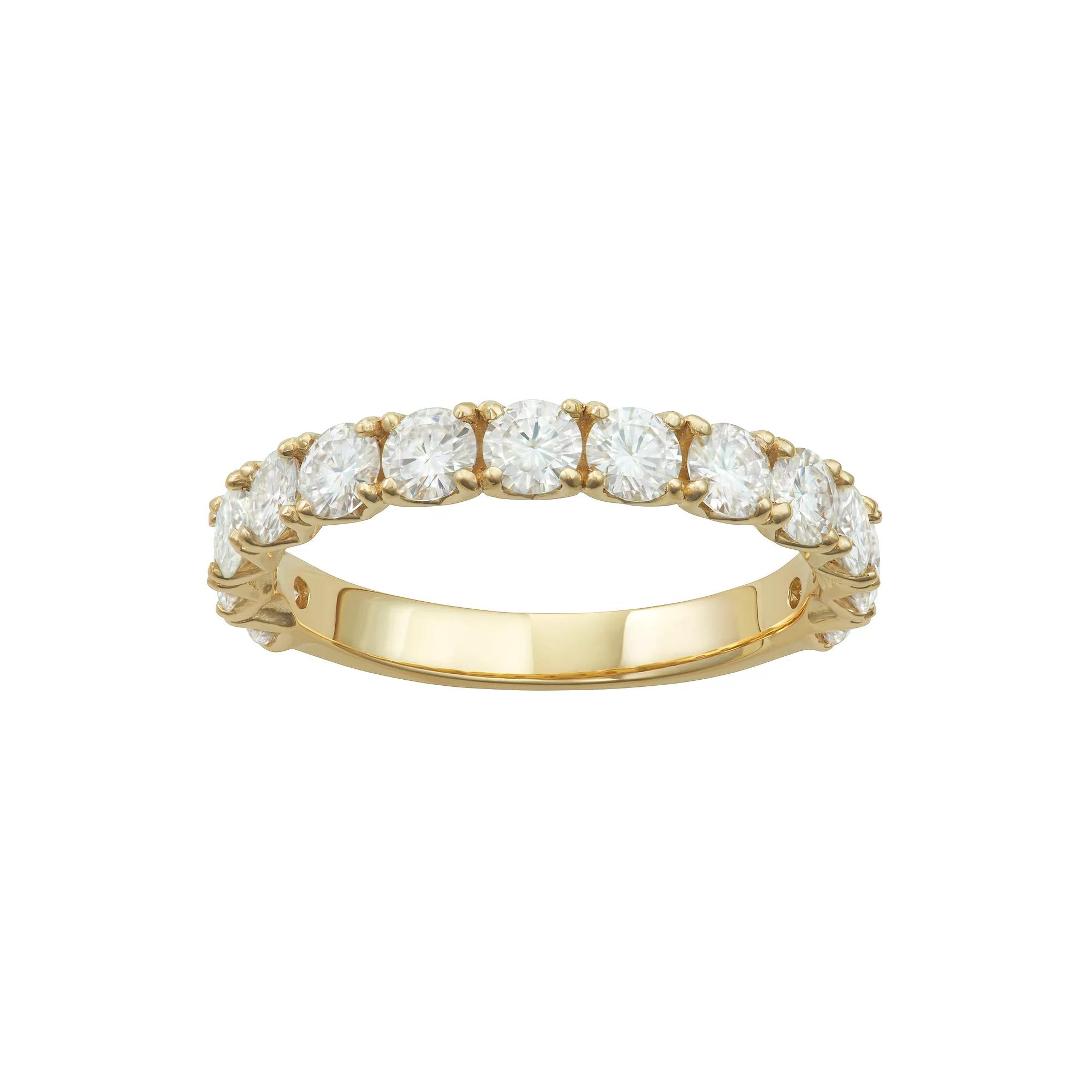 Charles & Colvard 14k Gold 2 Carat T.W. Lab-Created Moissanite Wedding Band, Women's, Size: 5, Yellow Product Image