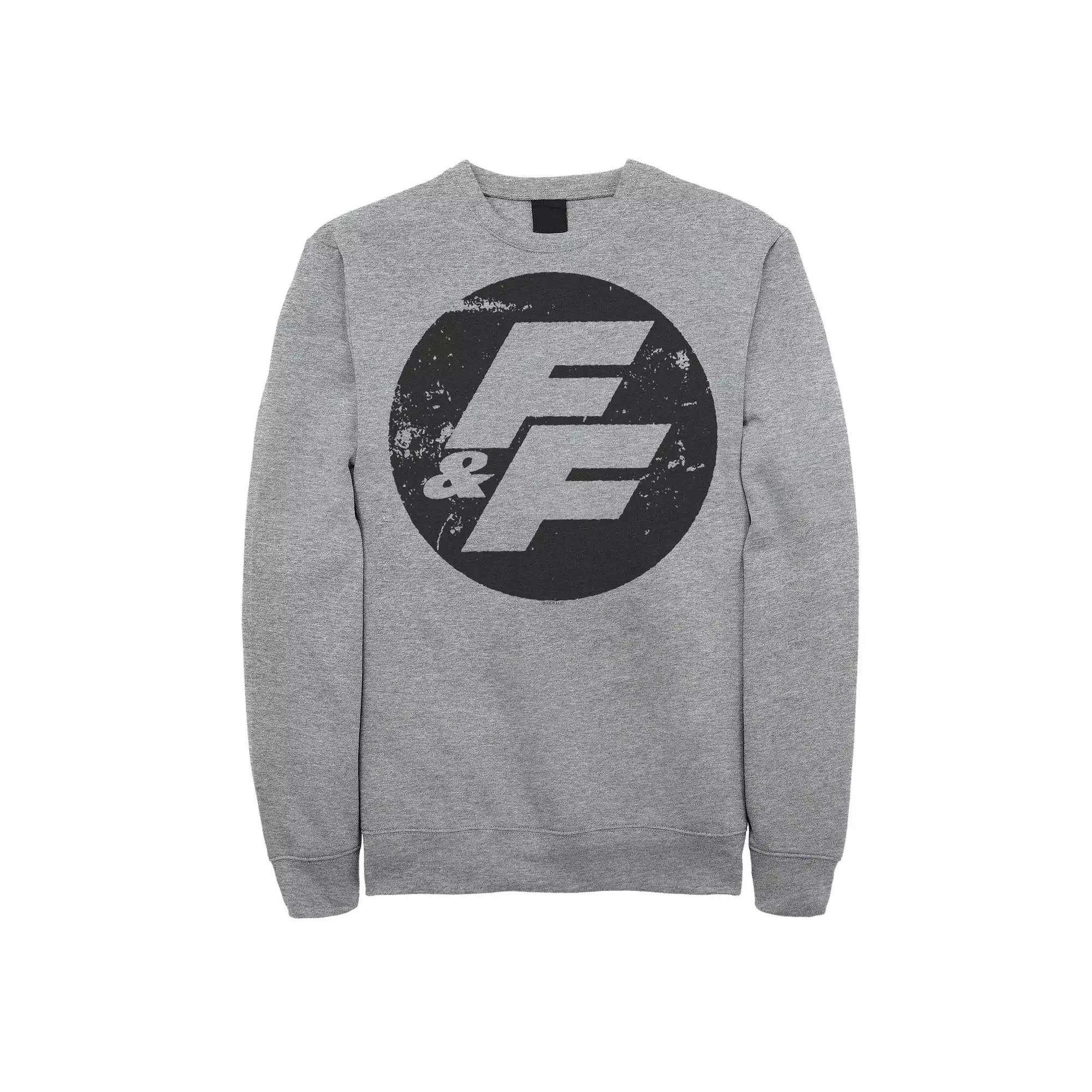Men's Fast & Furious Distressed Circle Logo Fleece Sweatshirt,  Product Image