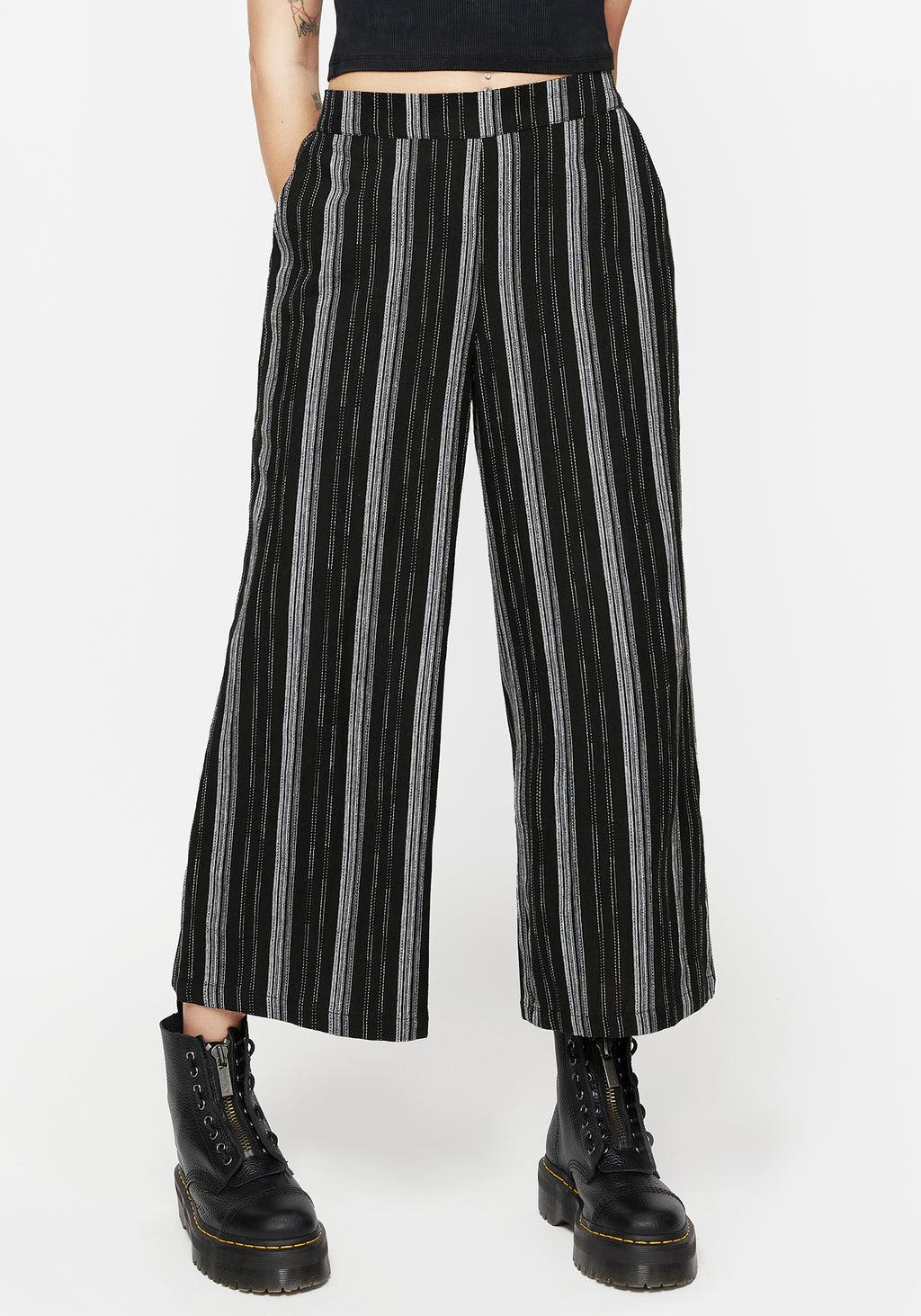 Clandestine Stripe Cotton-Blend Culottes Product Image