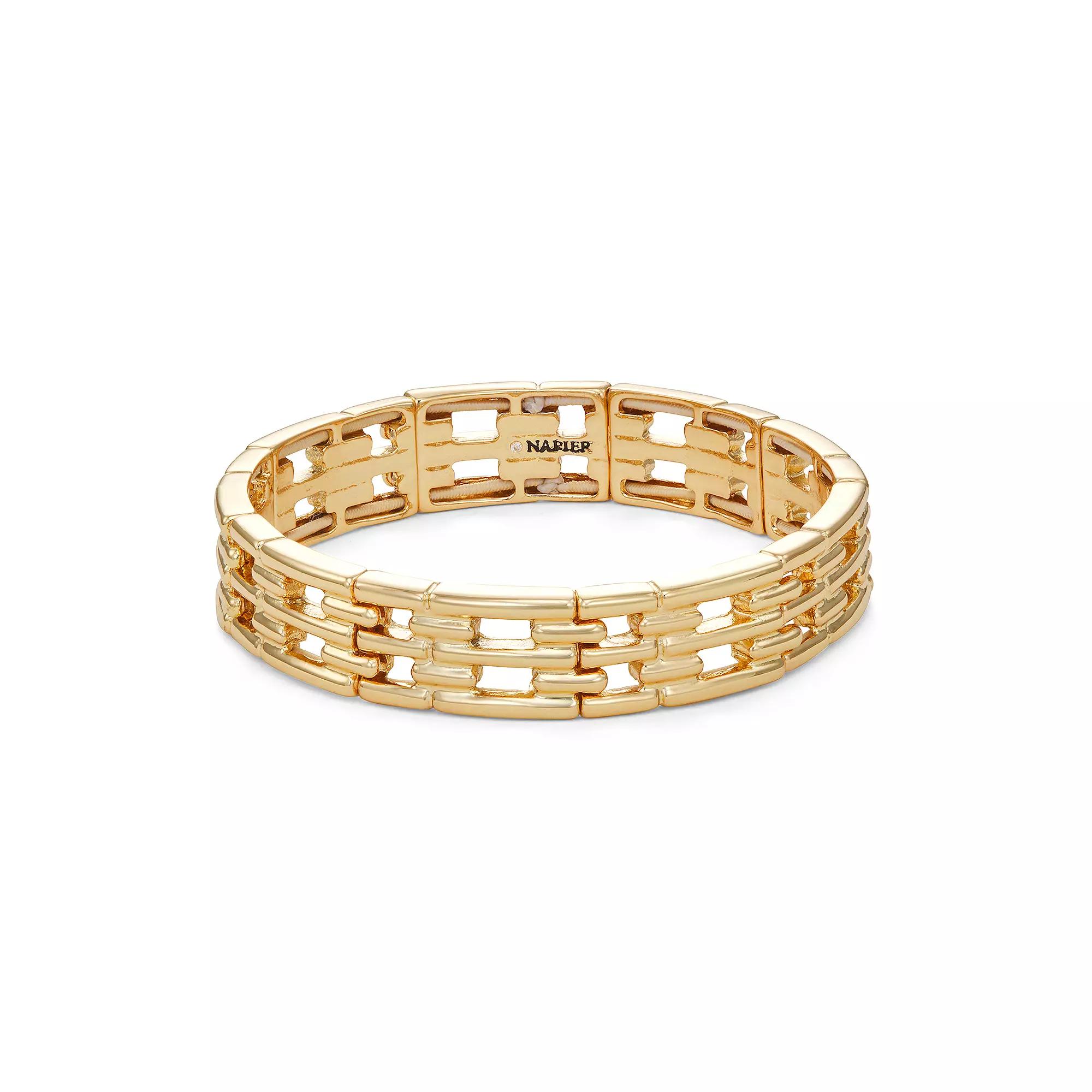 Napier Gold Tone Something Special Stretch Bracelet, Women's Product Image