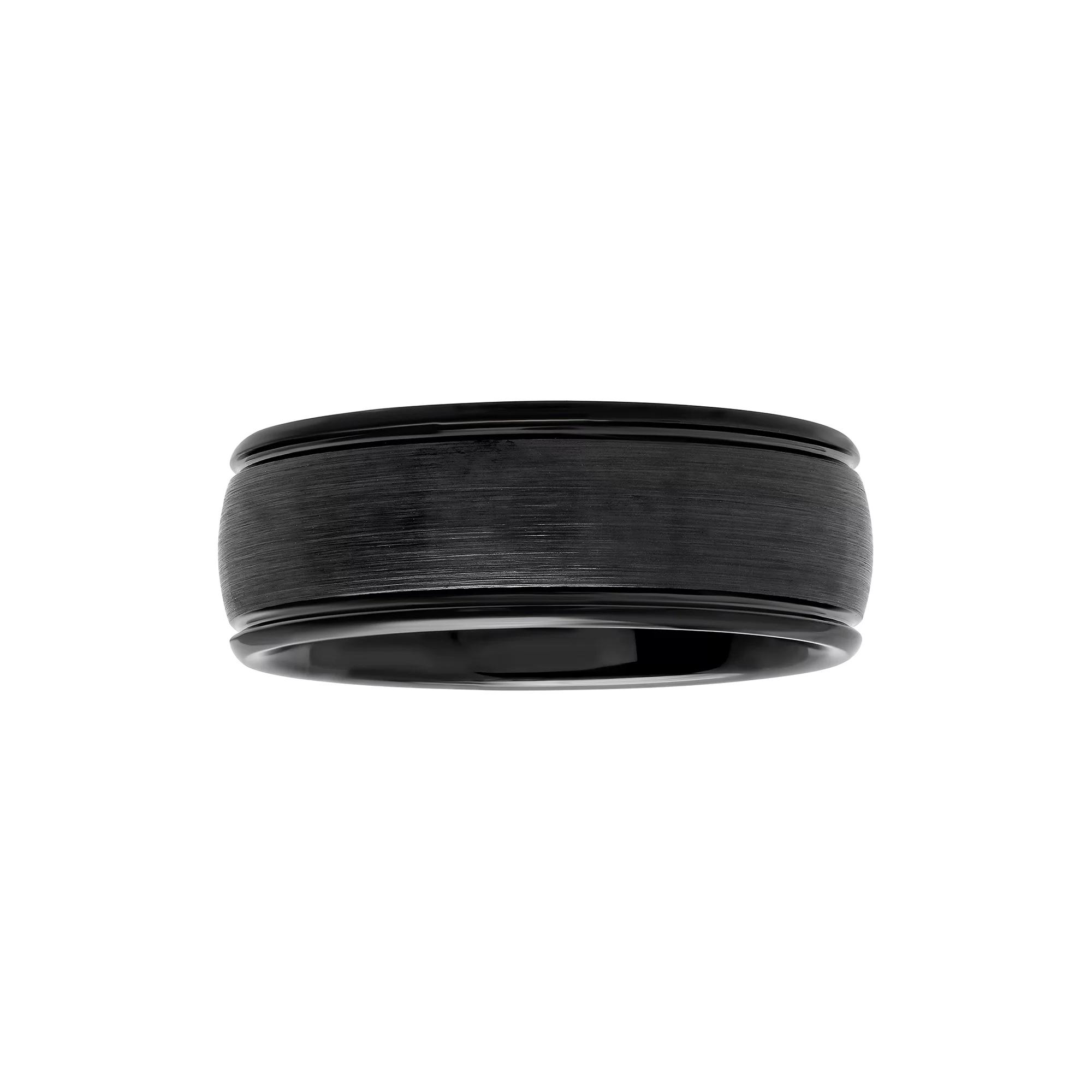 Jewelry Nation Men's Black Plated Cobalt Band,  Product Image