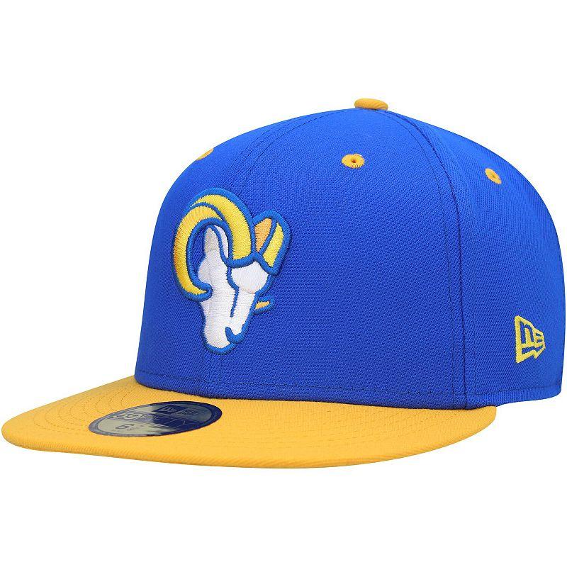 Men's New Era Royal/Gold Los Angeles Rams Flipside 59FIFTY Fitted Hat, Size: 8, Blue Product Image