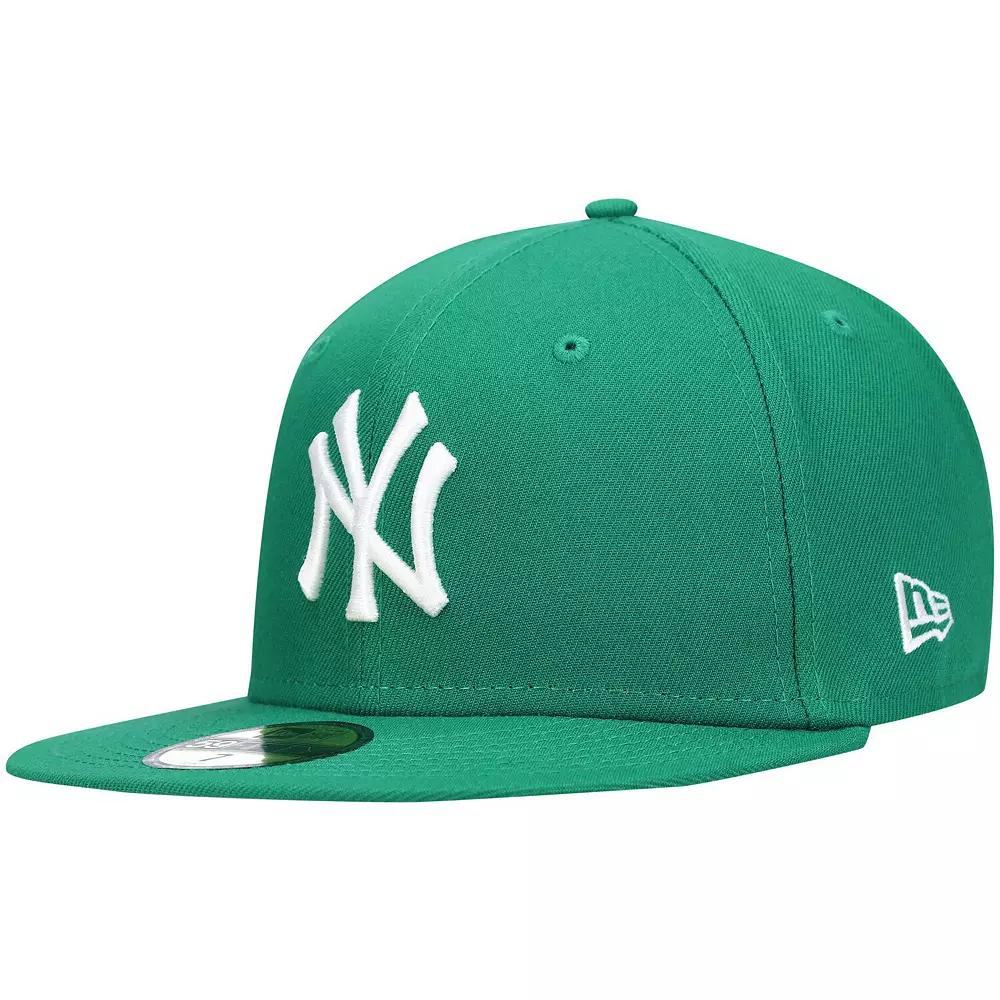 Men's New Era Kelly Green New York Yankees Logo White 59FIFTY Fitted Hat, Size: 7 5/8 Product Image