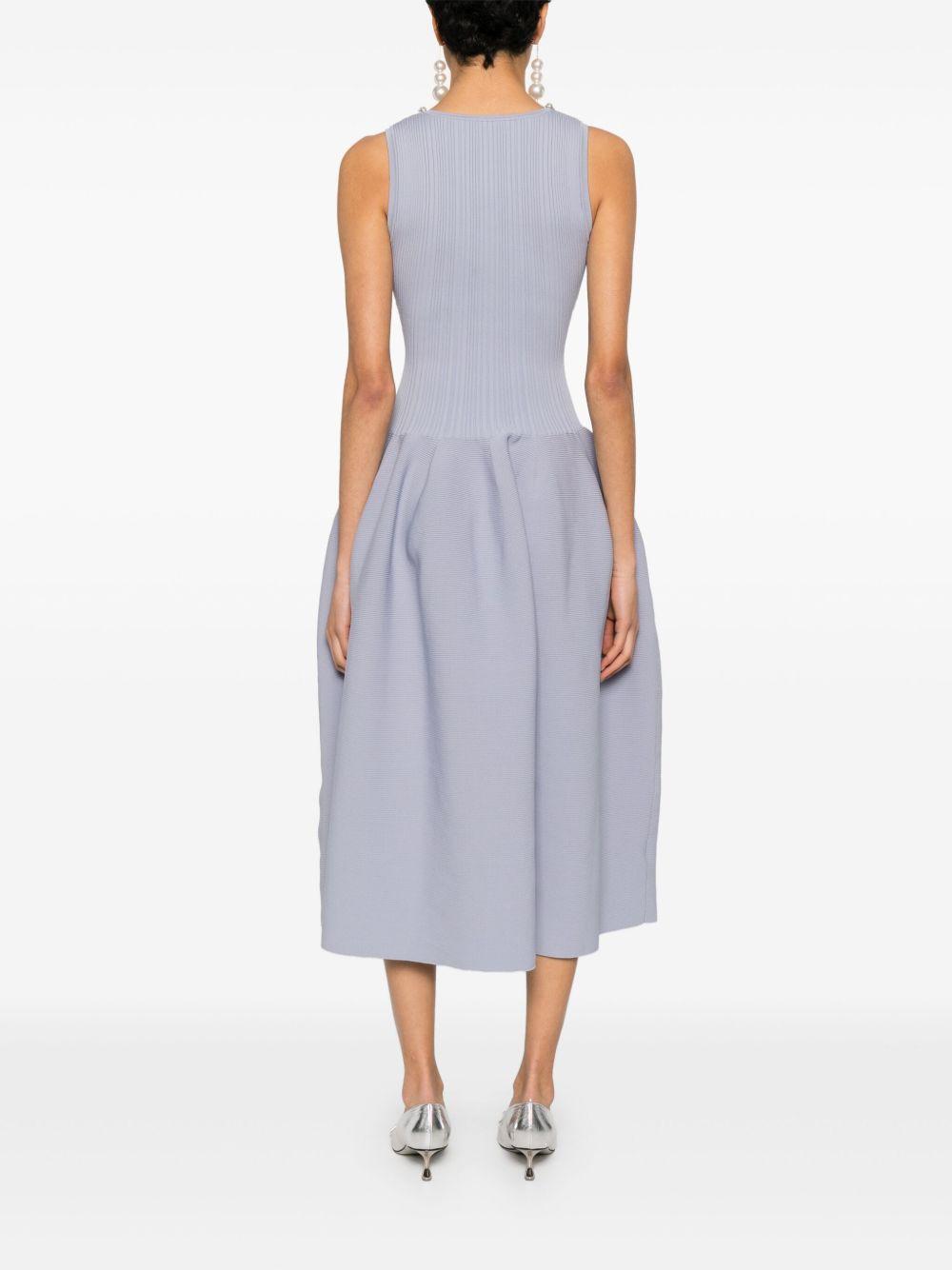 rhinestone-embellished ribbed midi dress Product Image