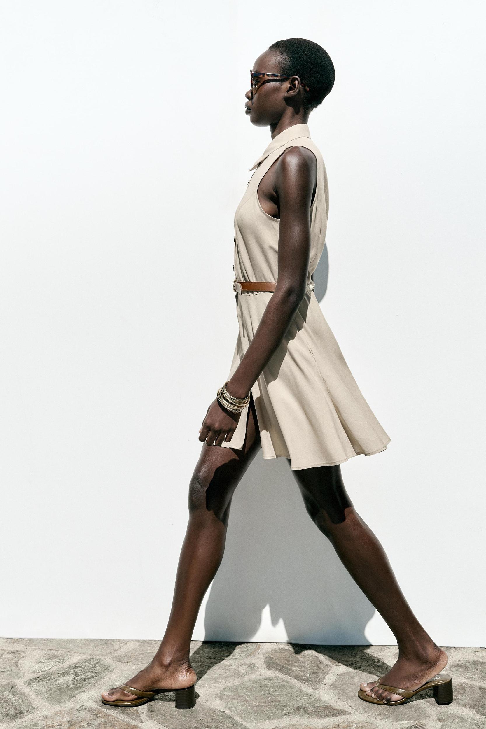 BELTED MINI DRESS Product Image