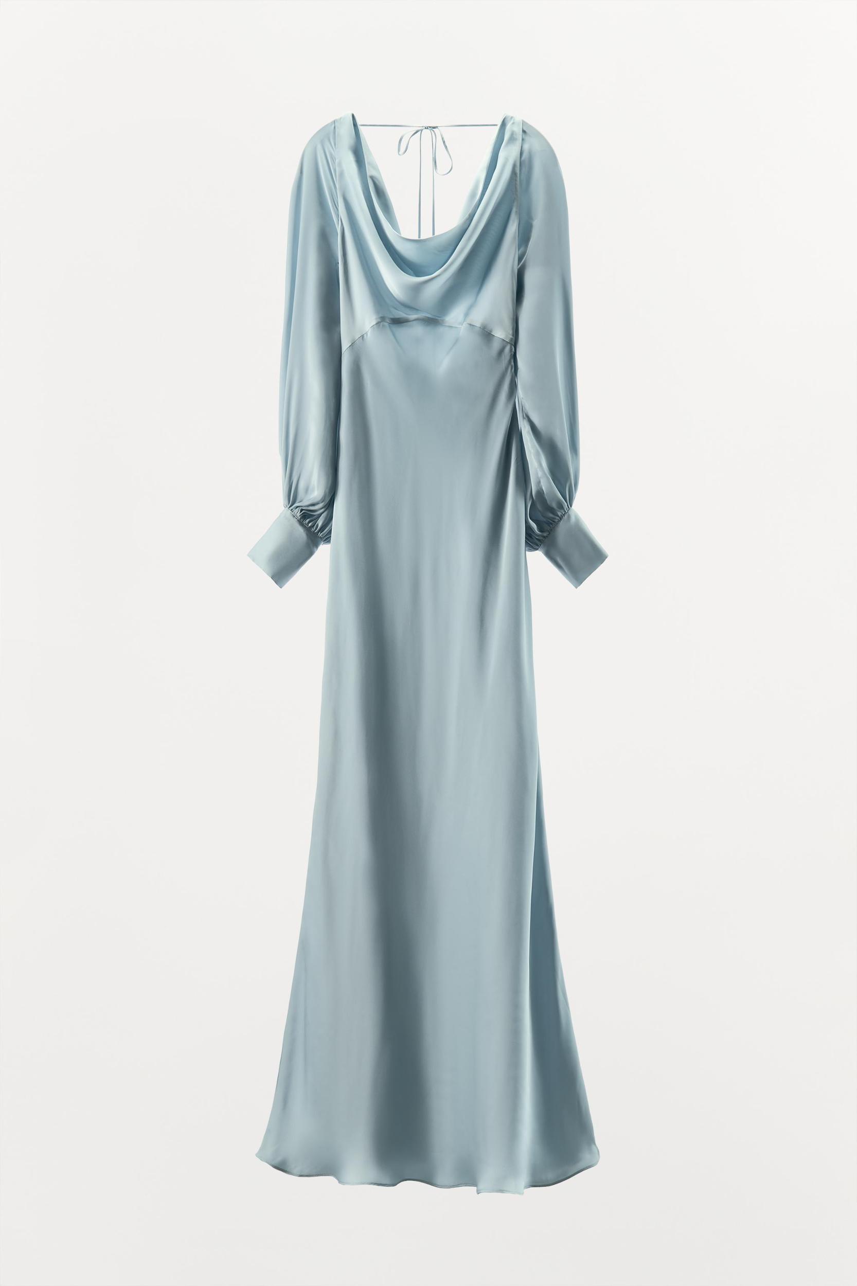 OPEN BACK SATIN EFFECT DRESS Product Image