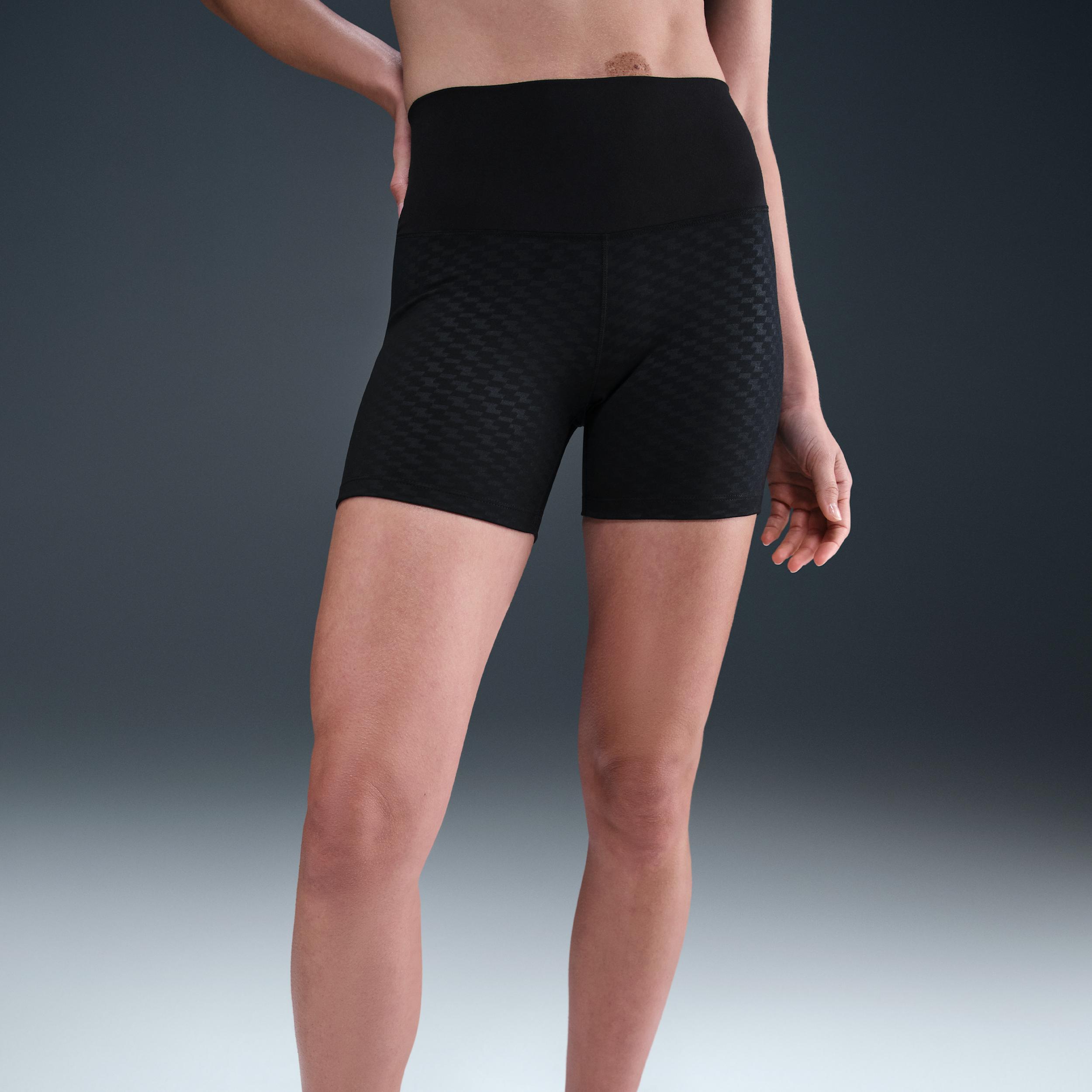Nike Womens One High-Waisted 5 Biker Shorts | IB8849-010 Product Image