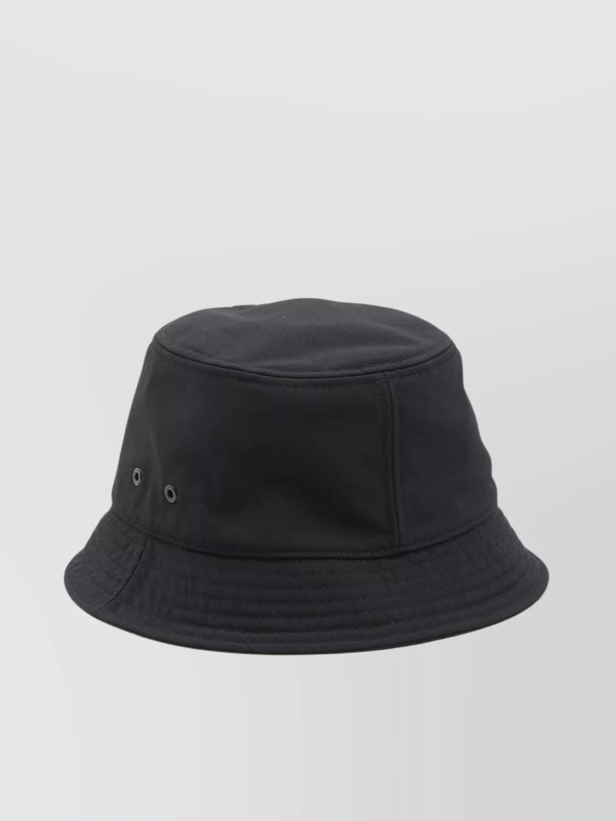 MONCLER Cotton Blend Bucket Hat Accessories In Black Product Image