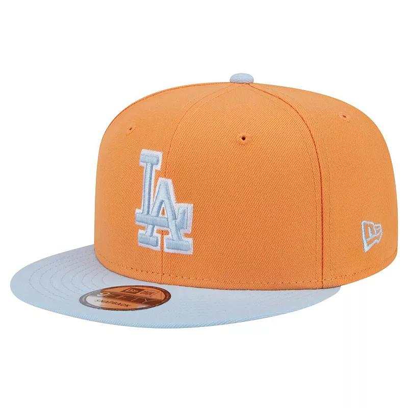 Men's New Era Orange Los Angeles Dodgers Spring Color Two-Tone 9FIFTY Snapback Hat Product Image