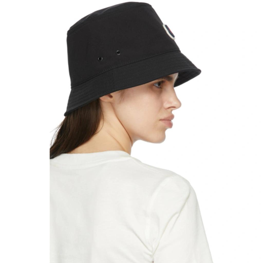 MONCLER Logo Patch Bucket Hat In Black Product Image