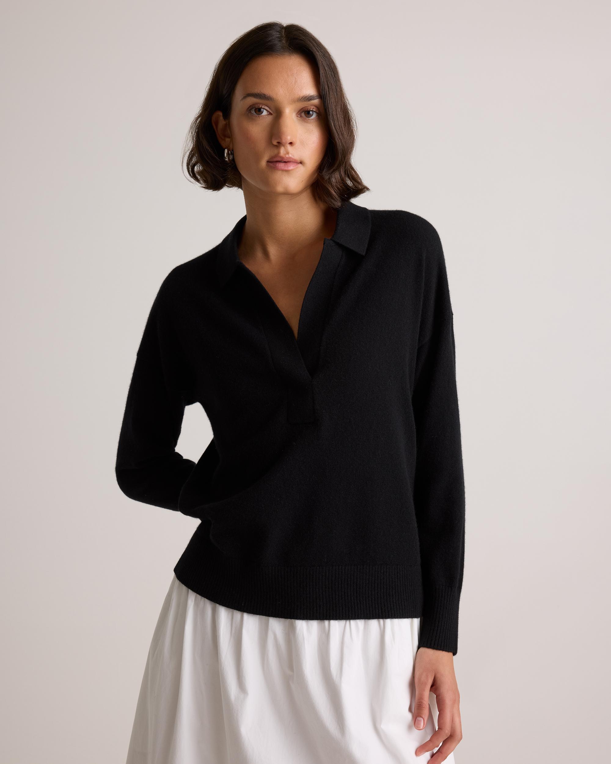 Quince | Women's Mongolian Cashmere Polo Sweater Product Image