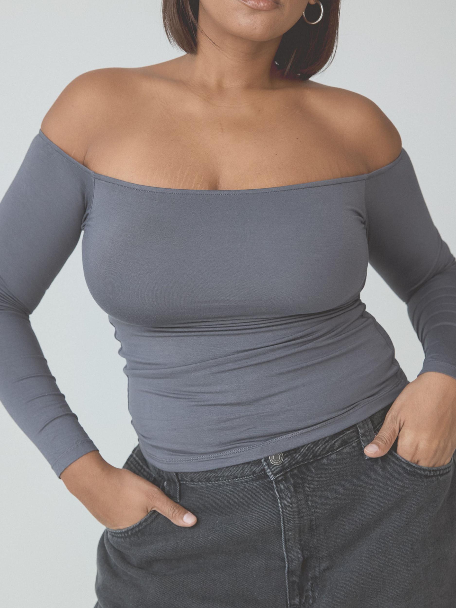 Off The Shoulder Braless Long Sleeve Product Image