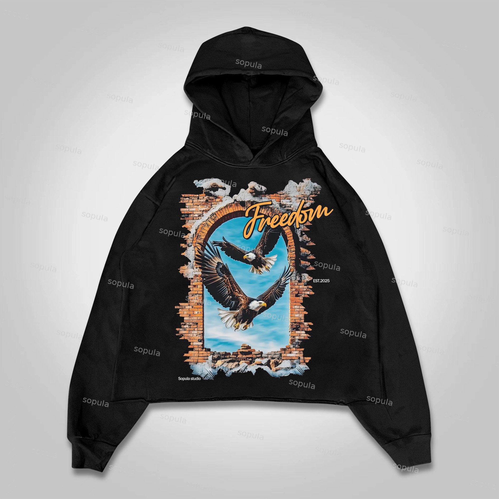 Sopula Wings Of Freedom Cropped Hoodie Product Image