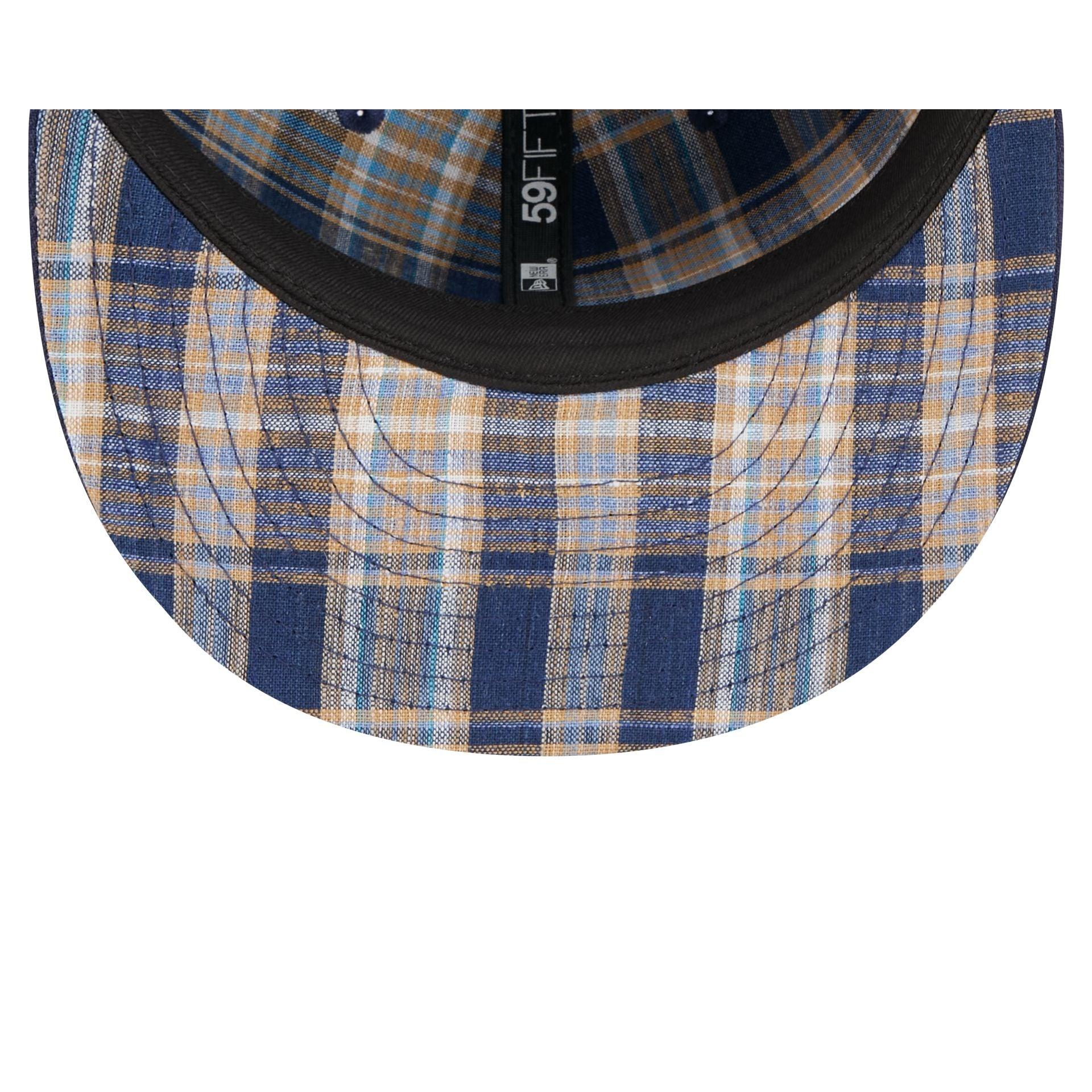 Milwaukee Brewers Blue Tartan 59FIFTY Fitted Hat Male Product Image