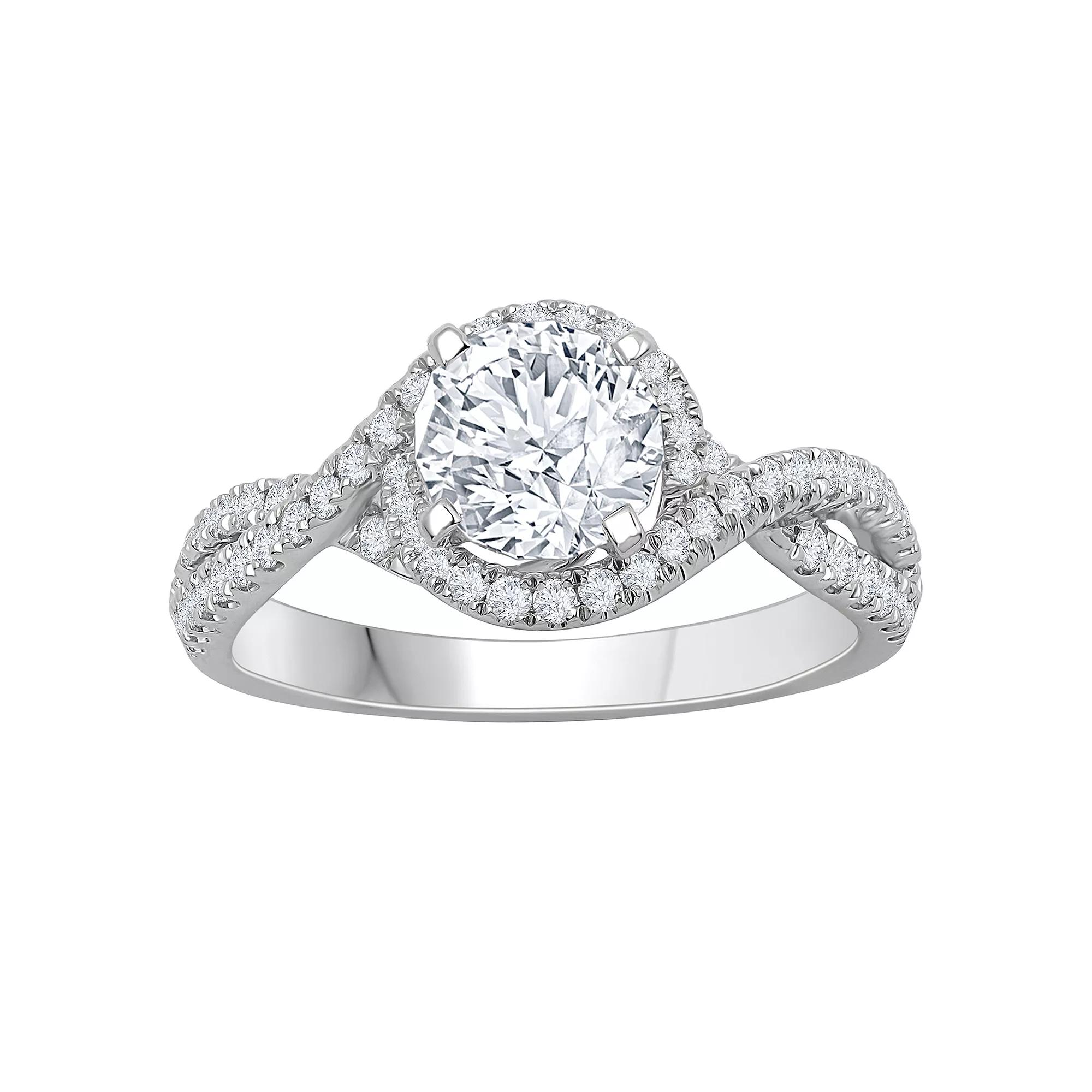 Diamond Medley 14k White Gold 1 3/8 Carat T.W. Lab-Grown Diamond Engagement Ring, Women's, Size: 7, 14k Whgold Product Image