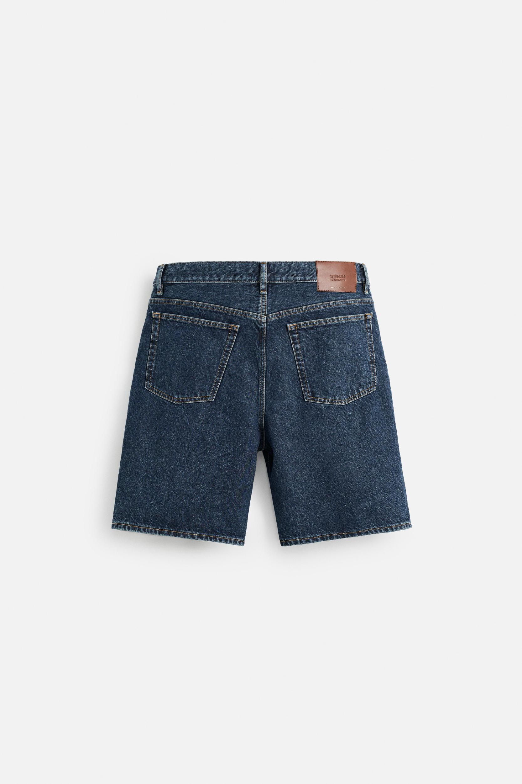 LIMITED EDITION STRAIGHT-FIT DENIM SHORTS Product Image