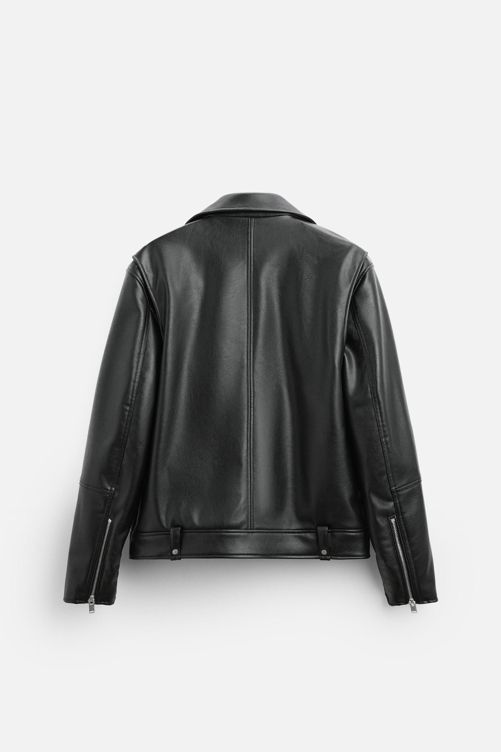 FAUX LEATHER BIKER JACKET Product Image