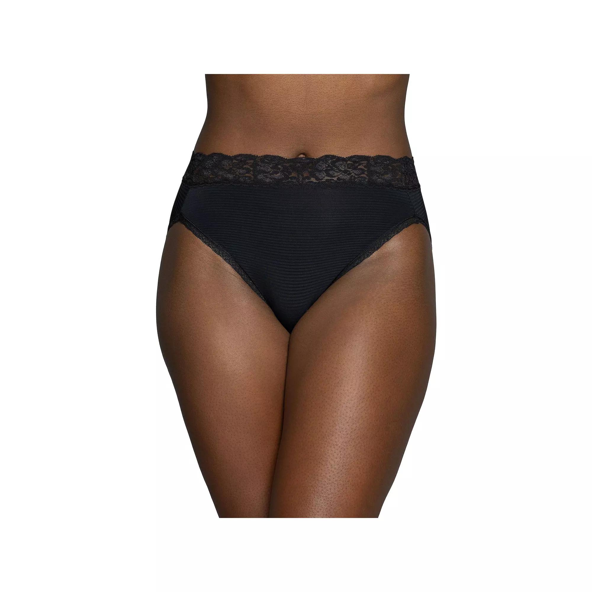 Vanity Fair Lingerie Women's Flattering Lace Hi-Cut Underwear - Blue 7 Product Image