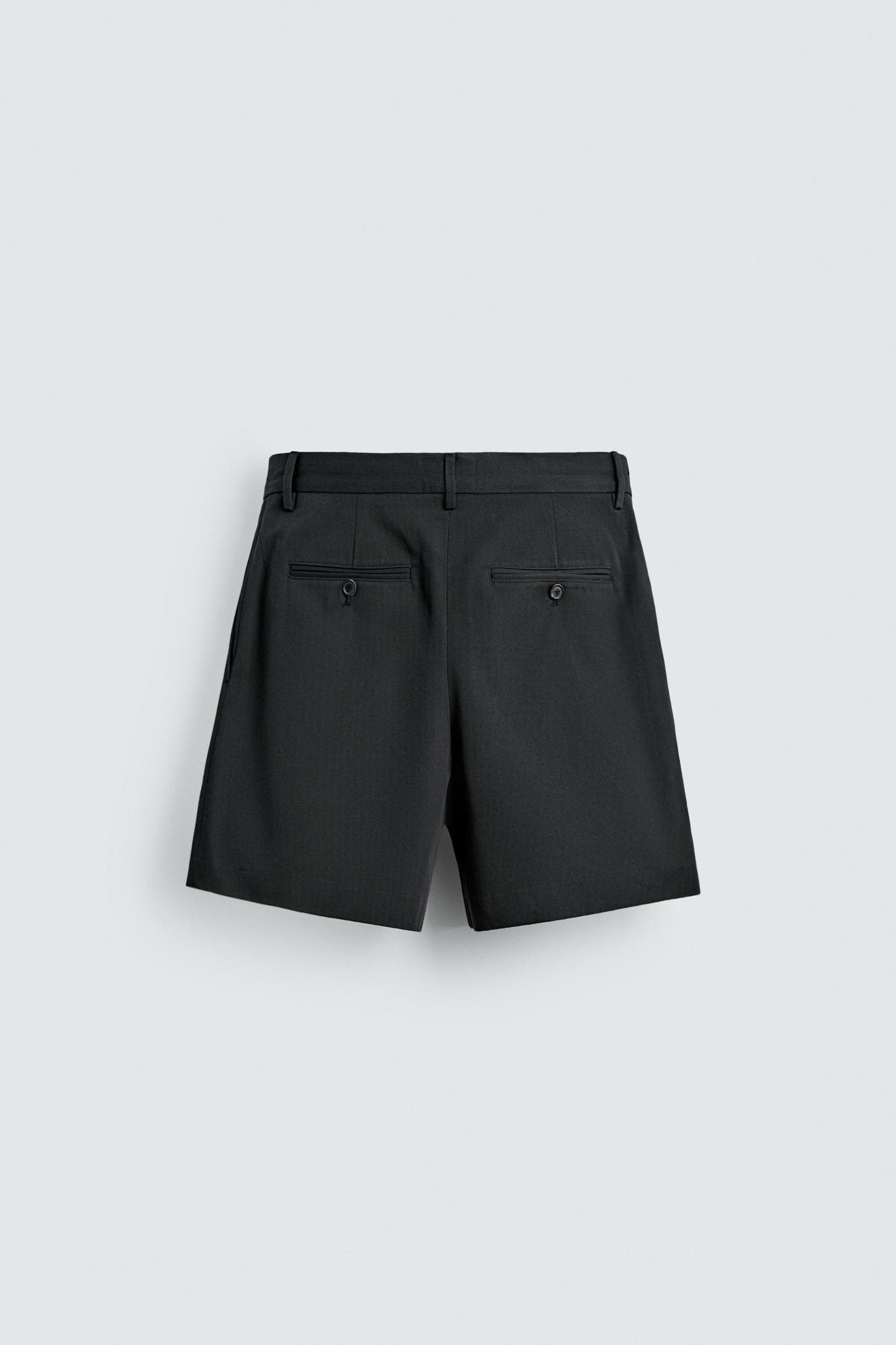 AARON LEVINE X ZARA PLEATED SHORTS Product Image