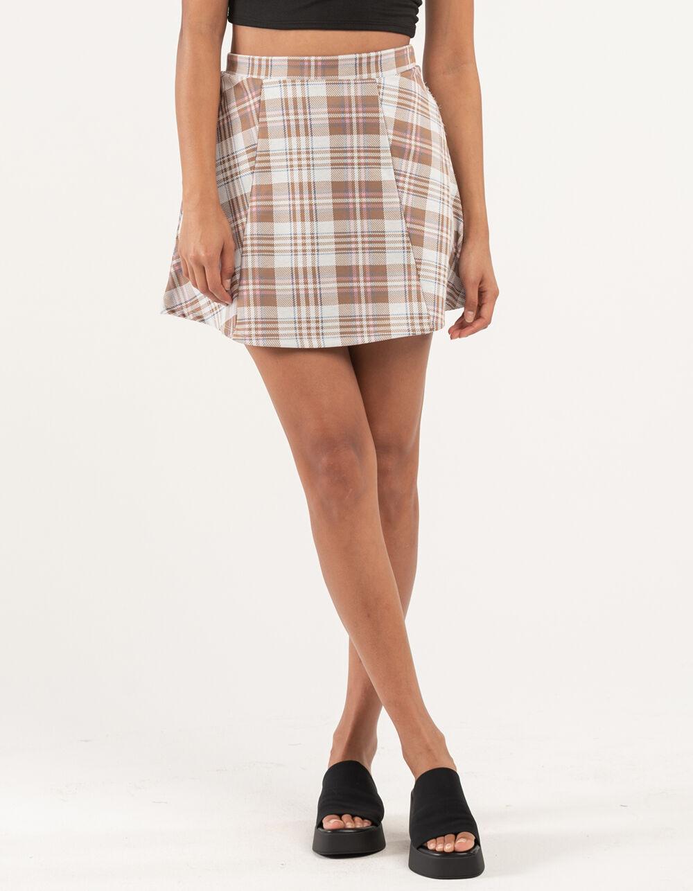 RSQ A Line Knit Skirt - BROWN COMBO Product Image