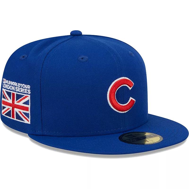 Mens New Era Royal Chicago Cubs 2023 MLB World Tour: London SeriesFlag 59FIFTY Fitted Hat Product Image