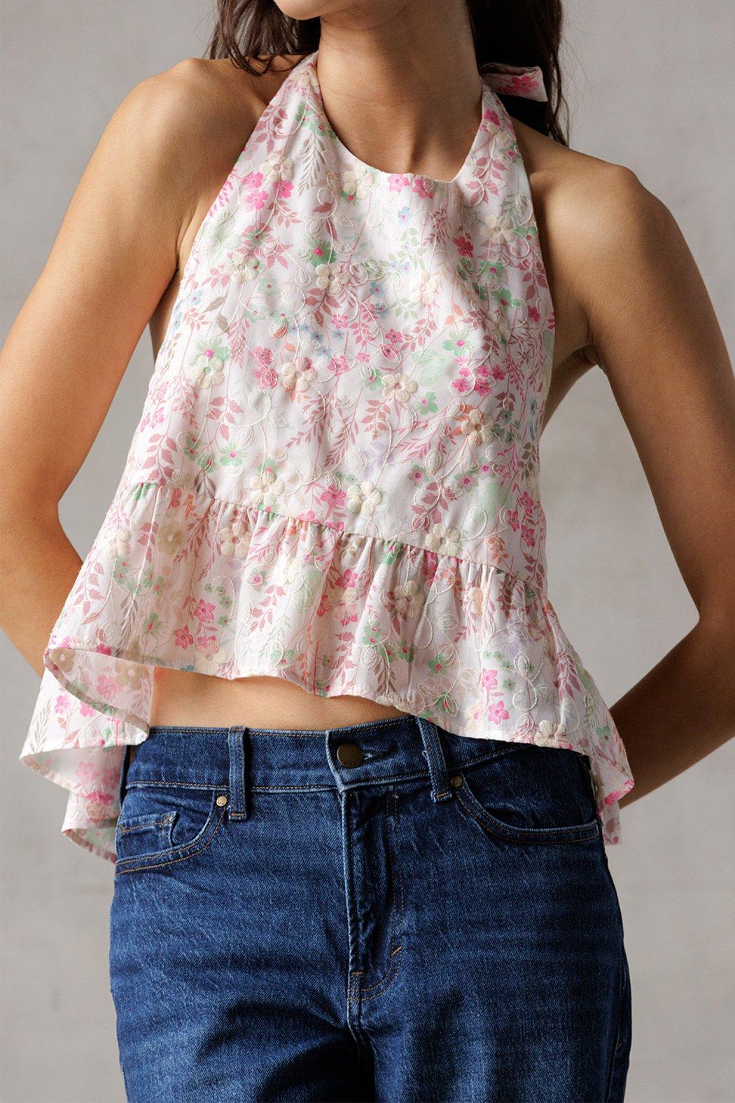 Bailee Floral Halter Top Product Image