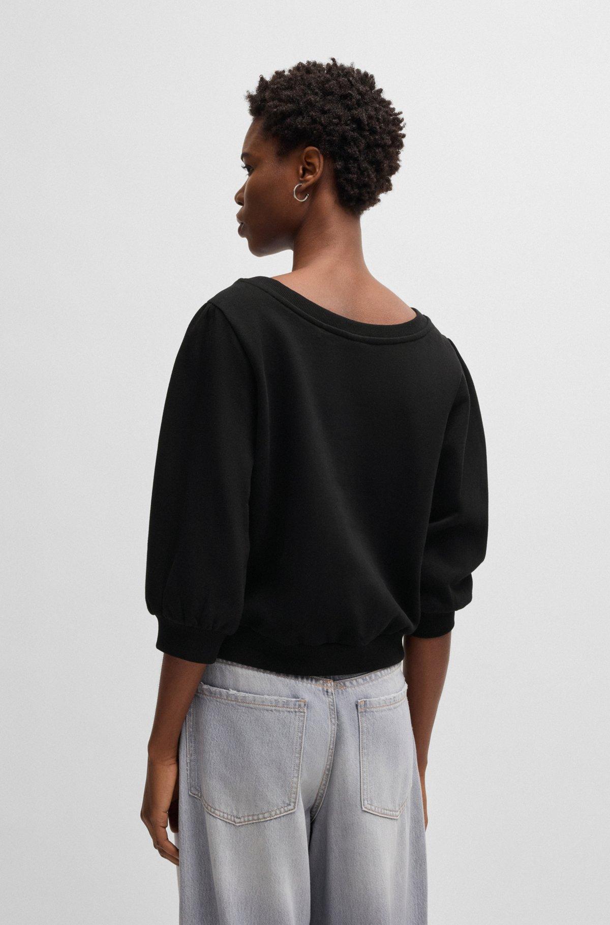 Cotton-terry sweatshirt with logo detail Product Image