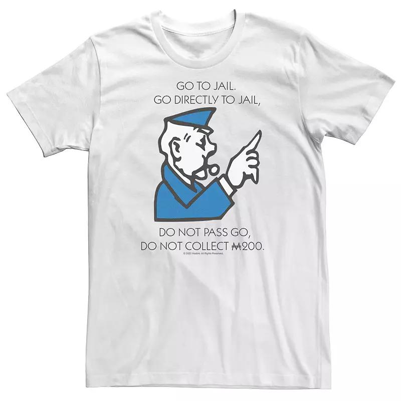 Big & Tall Monopoly Go Directly To Jail Tee, Men's,  Product Image