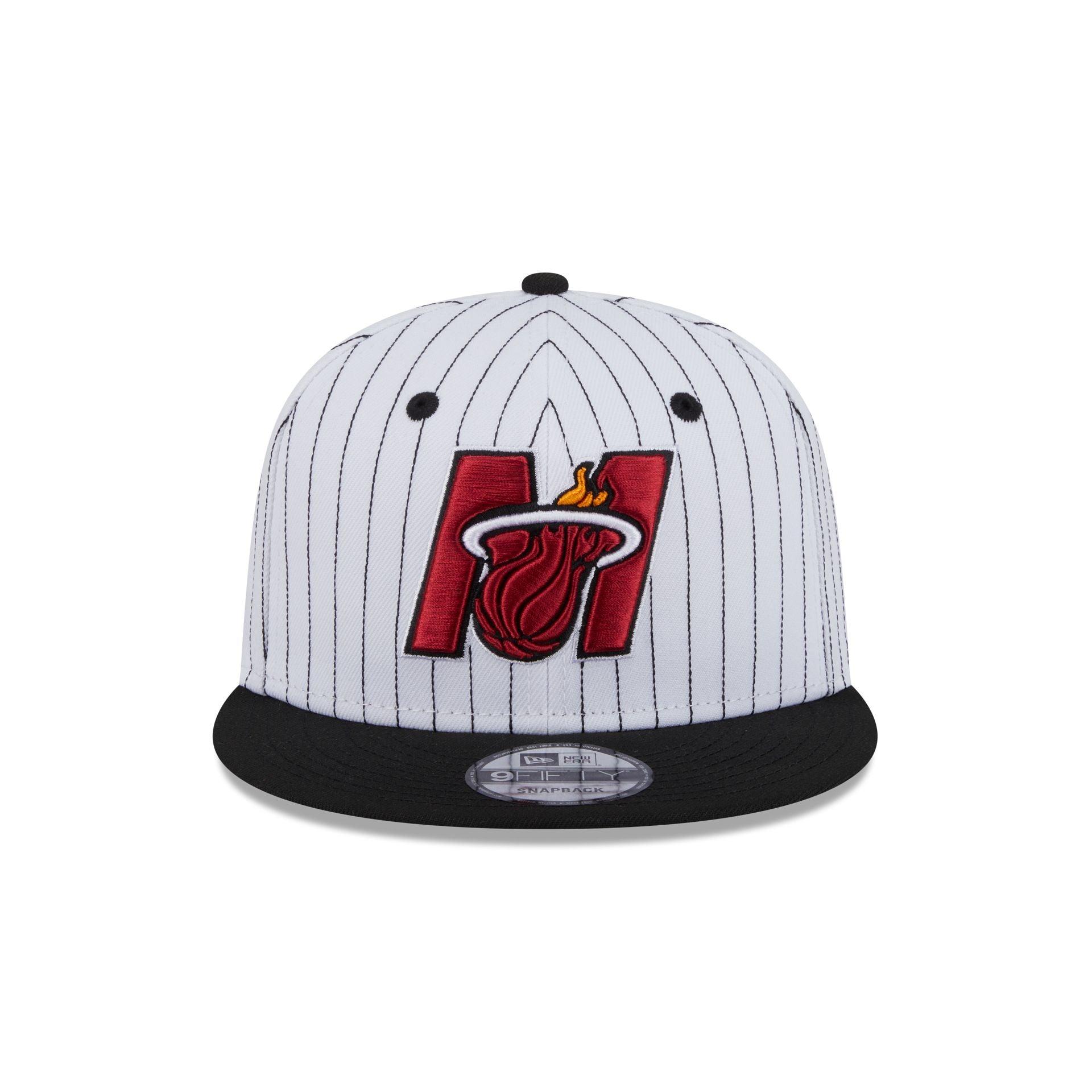 Miami Heat Deceptor Pinstripe 9FIFTY Snapback Hat Male Product Image