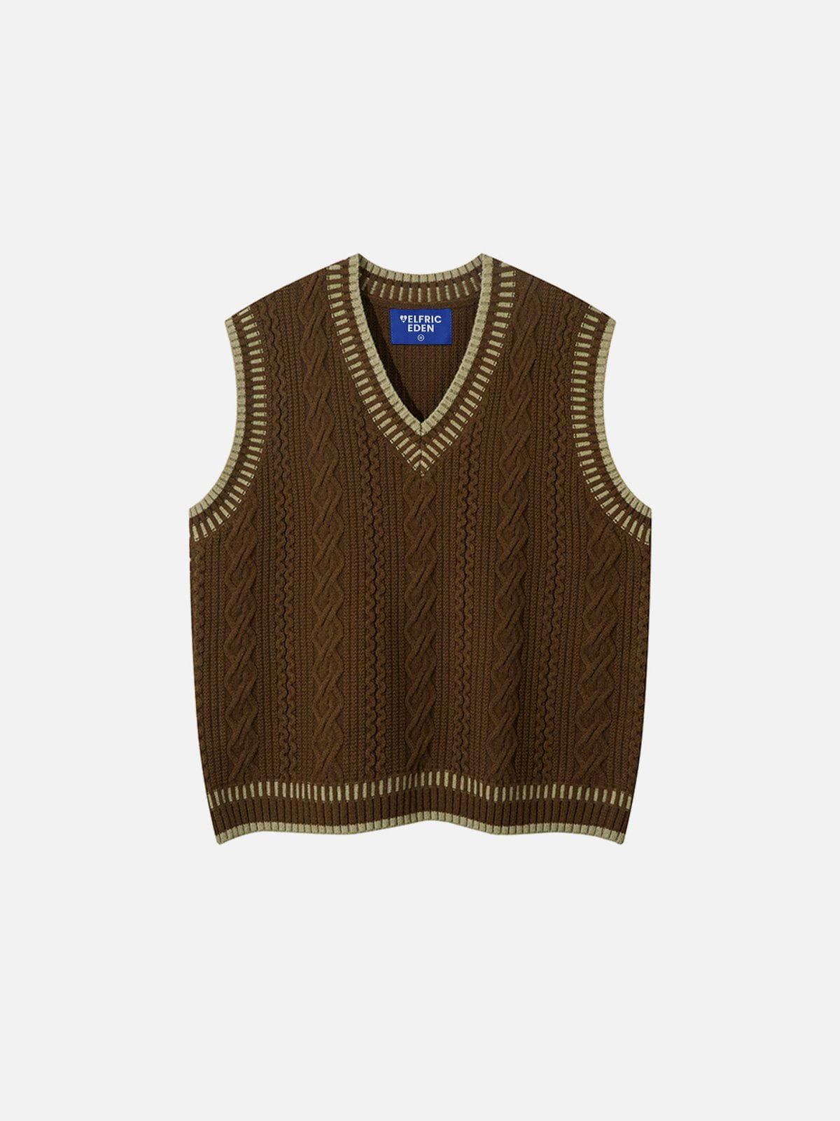 Aelfric Eden Cable-Knit Sweater Vest Product Image