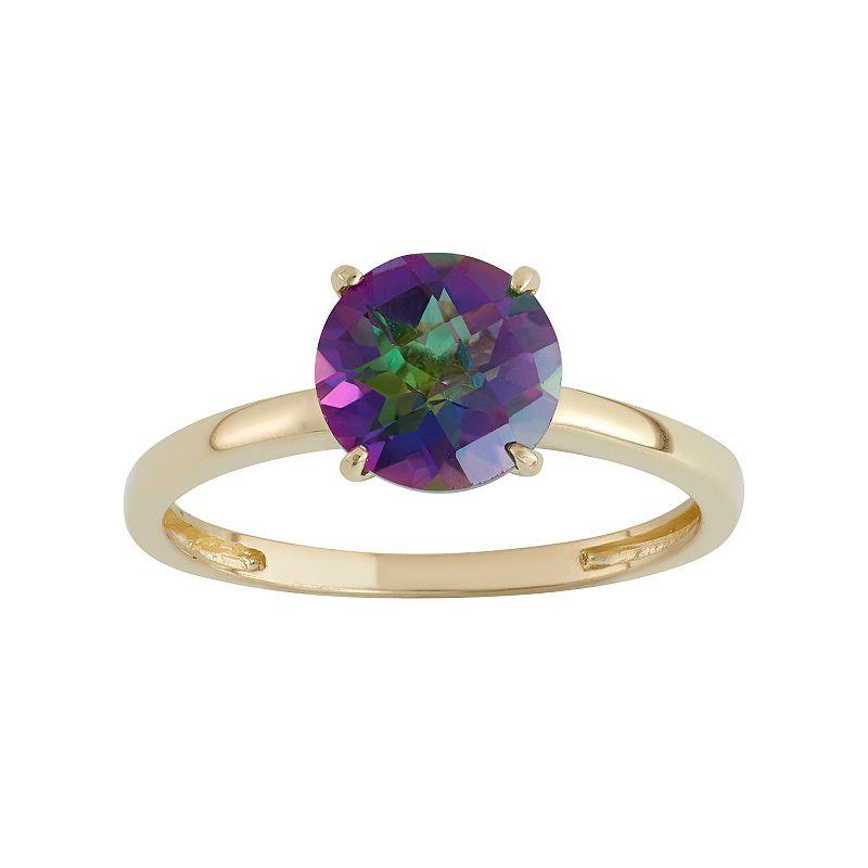 Designs by Gioelli Mystic Topaz 10k Gold Ring, Womens Green Product Image