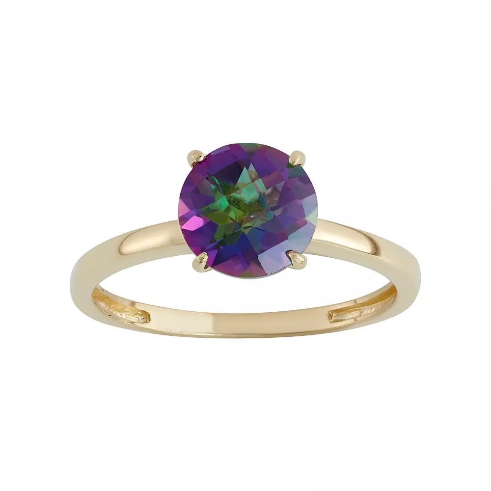 Designs by Gioelli Mystic Topaz 10k Gold Ring, Womens Green Product Image