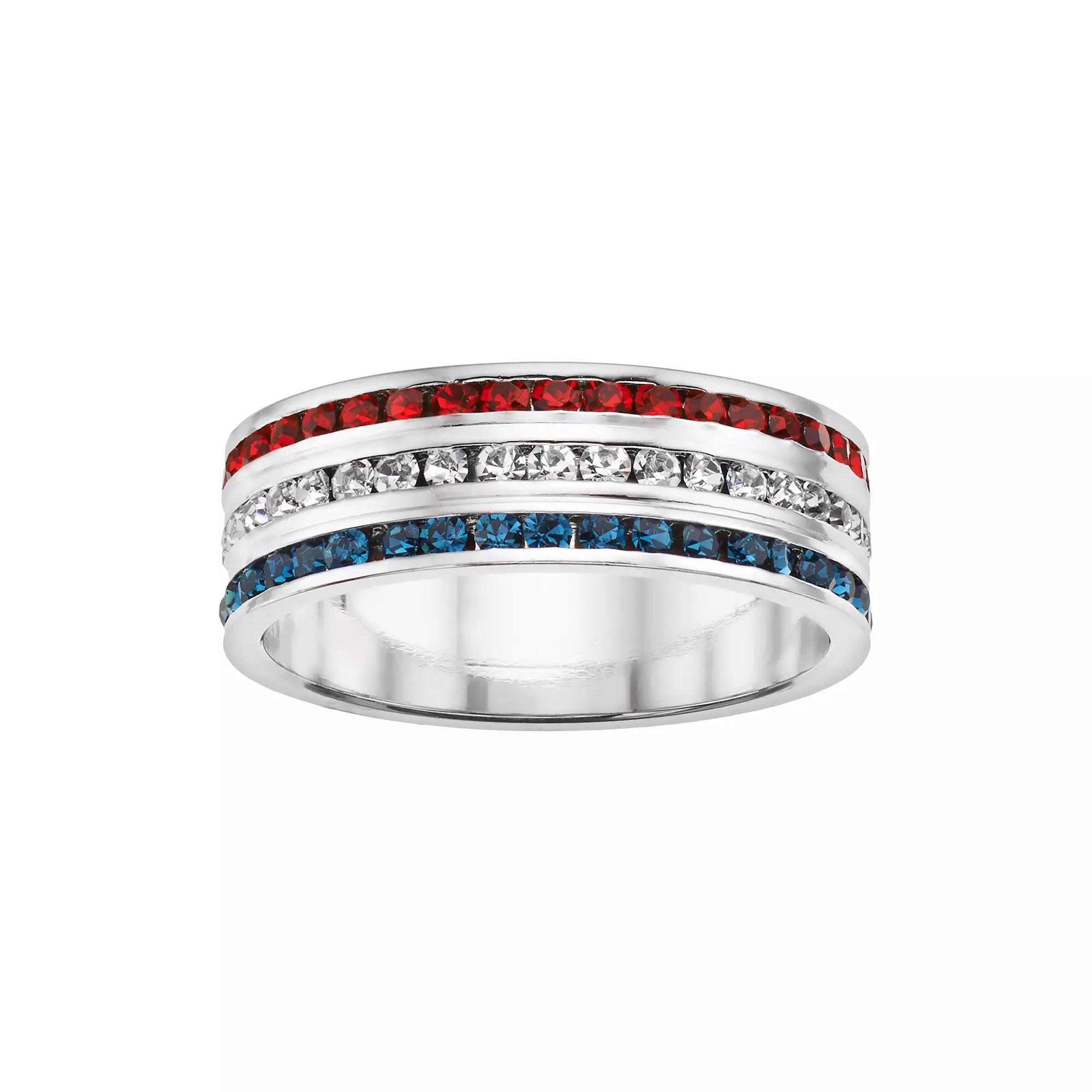 Traditions Jewelry Company Sterling Silver Crystal Eternity Ring, Women's,  Product Image