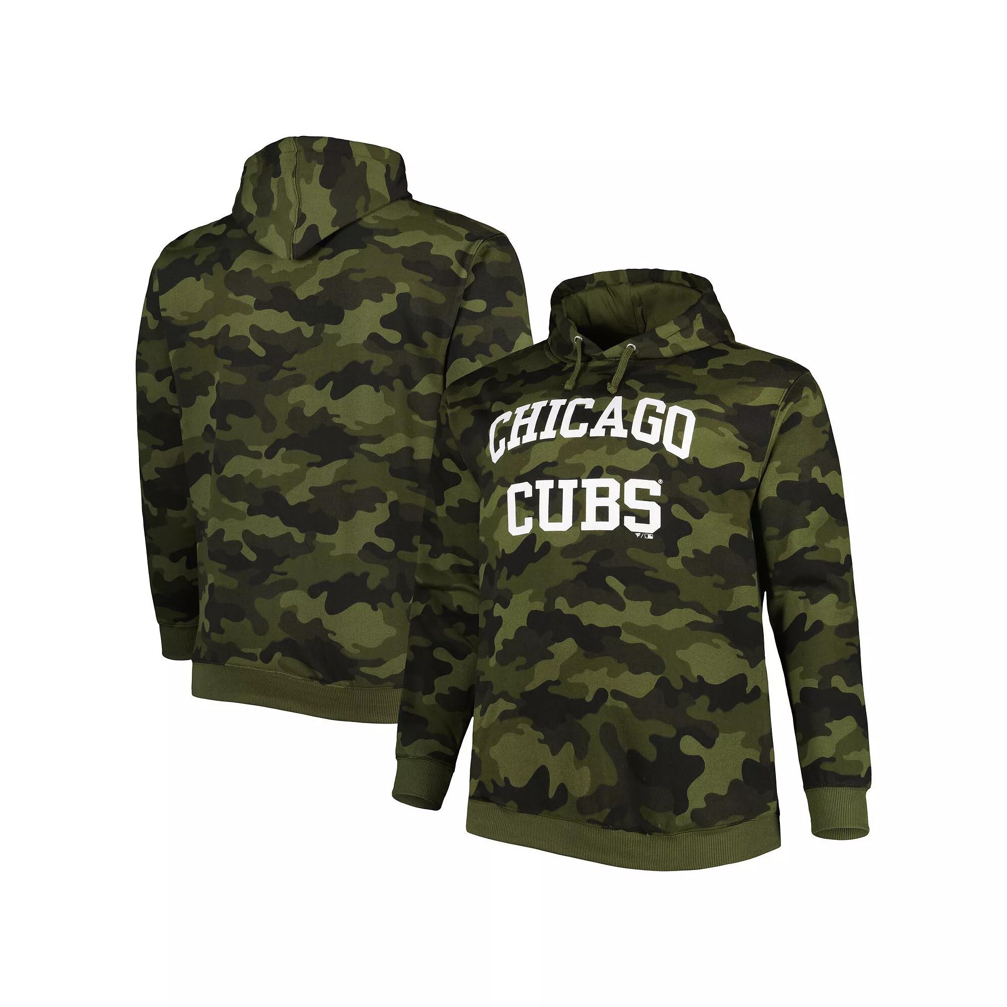 Mens Camo Chicago Cubs Allover Print Pullover Hoodie Product Image