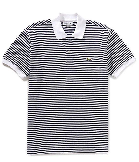 Lacoste Stripe Pique Short Sleeve Polo Shirt Product Image