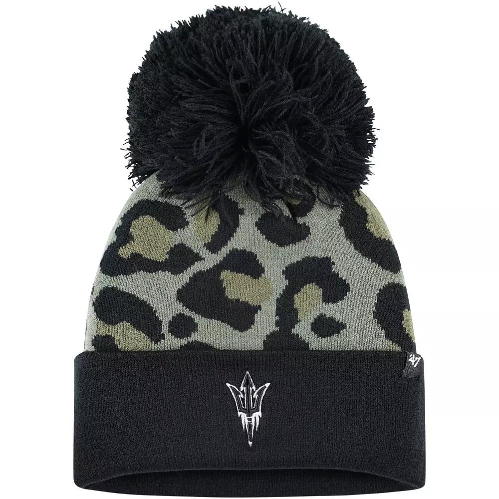 Women's '47 Hunter Green Arizona State Sun Devils Bagheera Cuffed Knit Hat with Pom Product Image