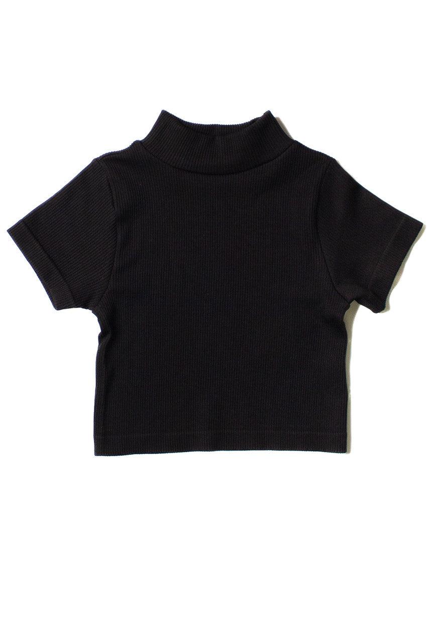 Seamless Short Sleeve Mock Neck Top Product Image