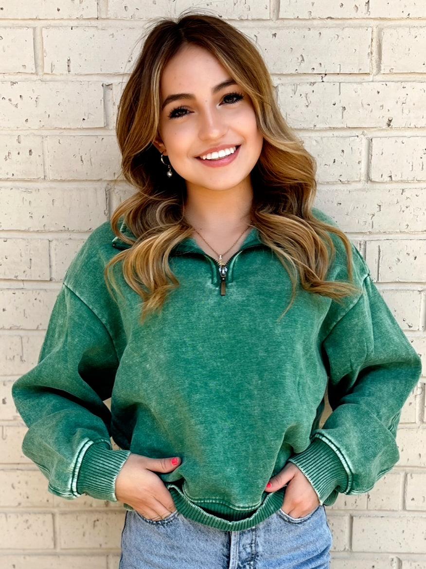 Find Out Half Zip Pullover - 4 colors Product Image