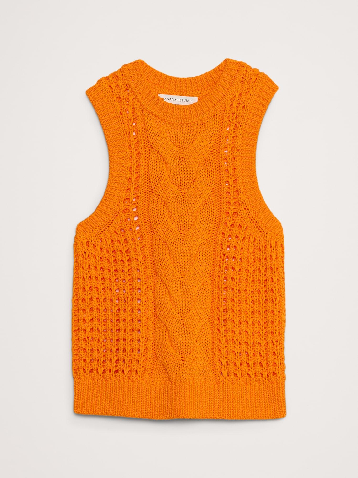 Cotton Cable-Knit Tank Product Image