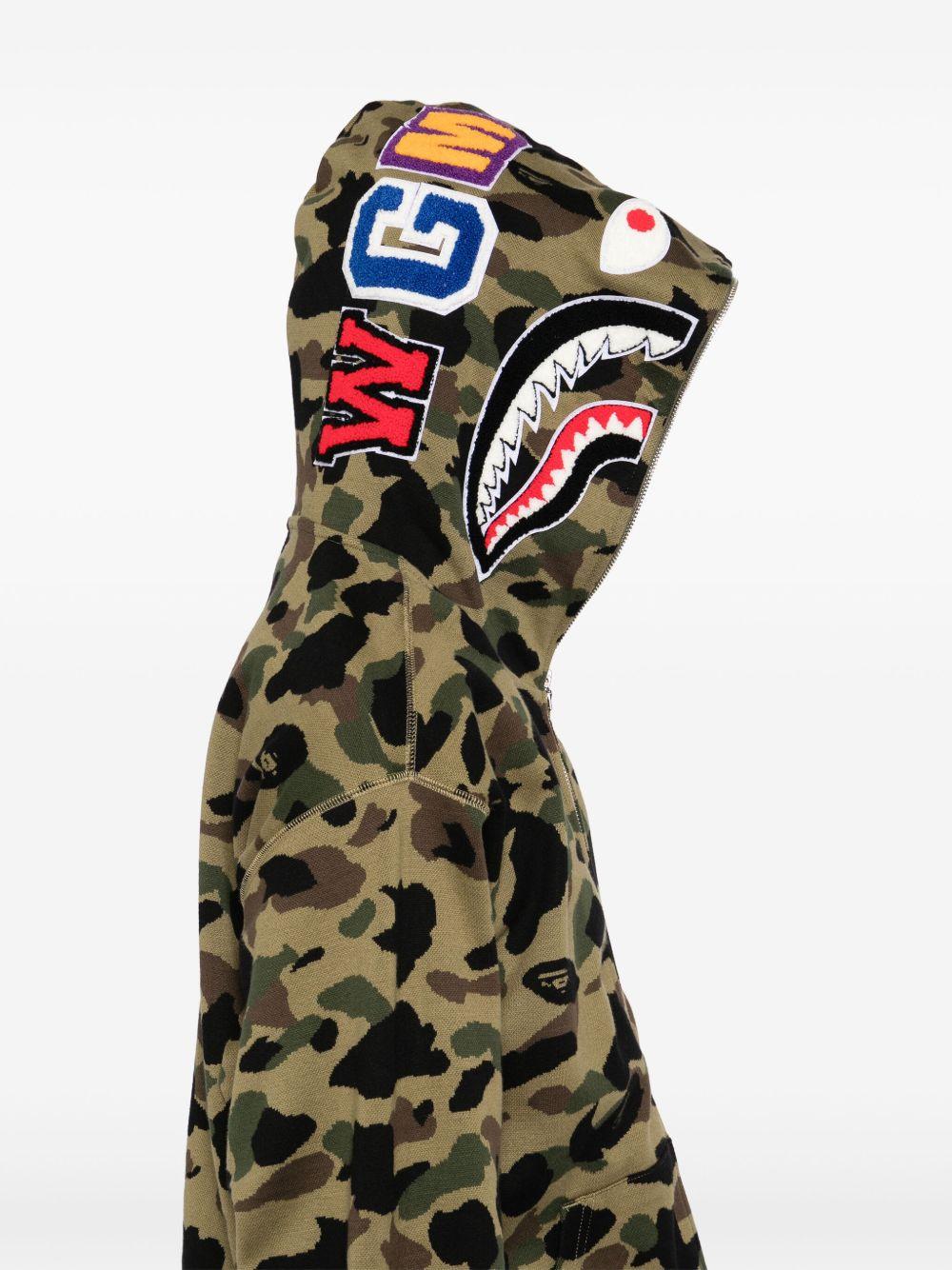 1ST camo-jacquard shark hoodie Product Image