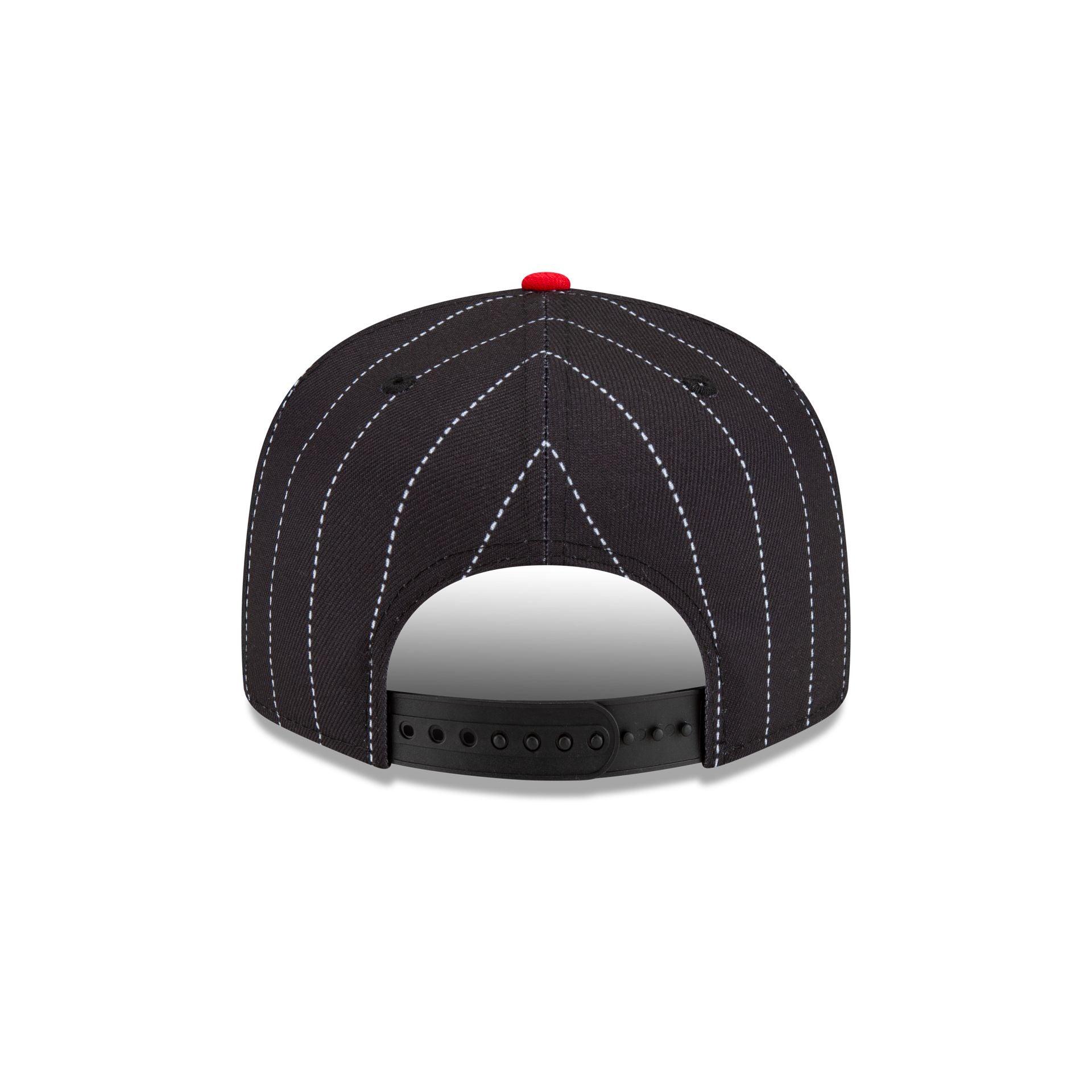 Just Caps NBA Champion Pinstripe Chicago Bulls 9FIFTY Snapback Hat Male Product Image