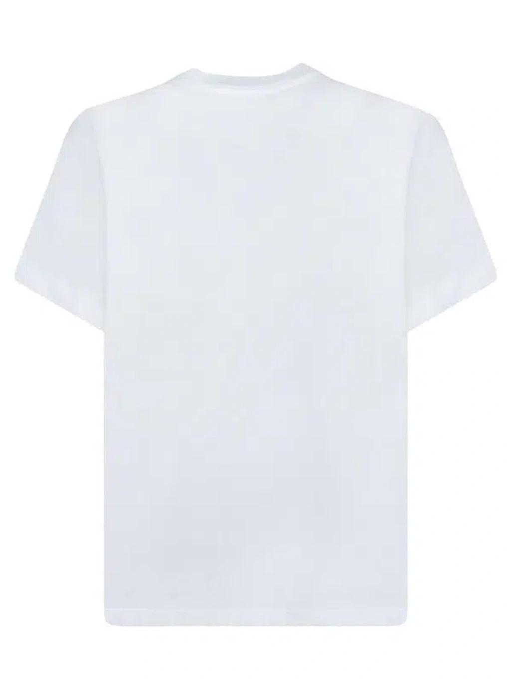 CASABLANCA Cotton Crew Neck T-shirt With Graphic Print In White Product Image