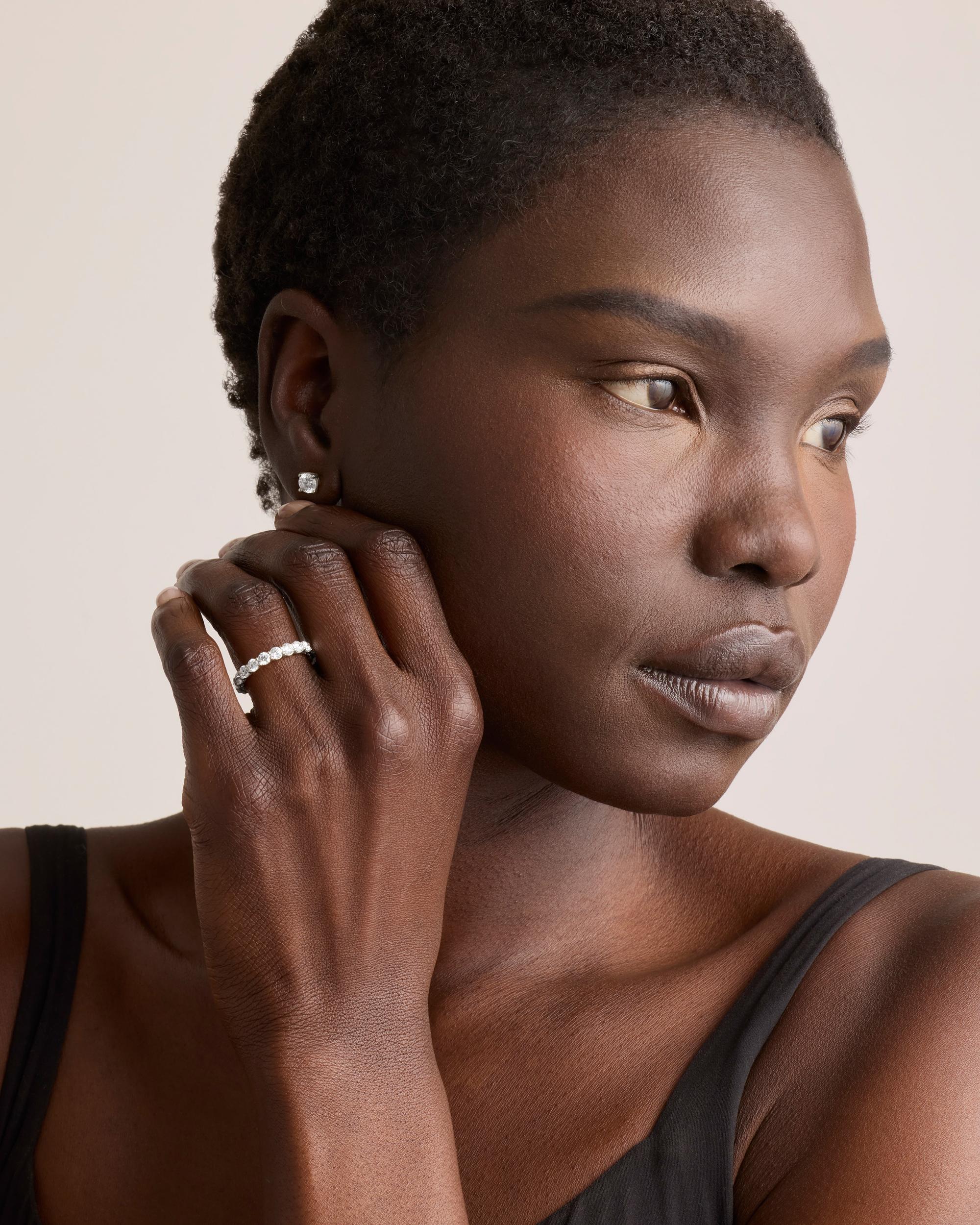 Quince | Women's Lab Grown Diamond Round Eternity Band Rings Product Image