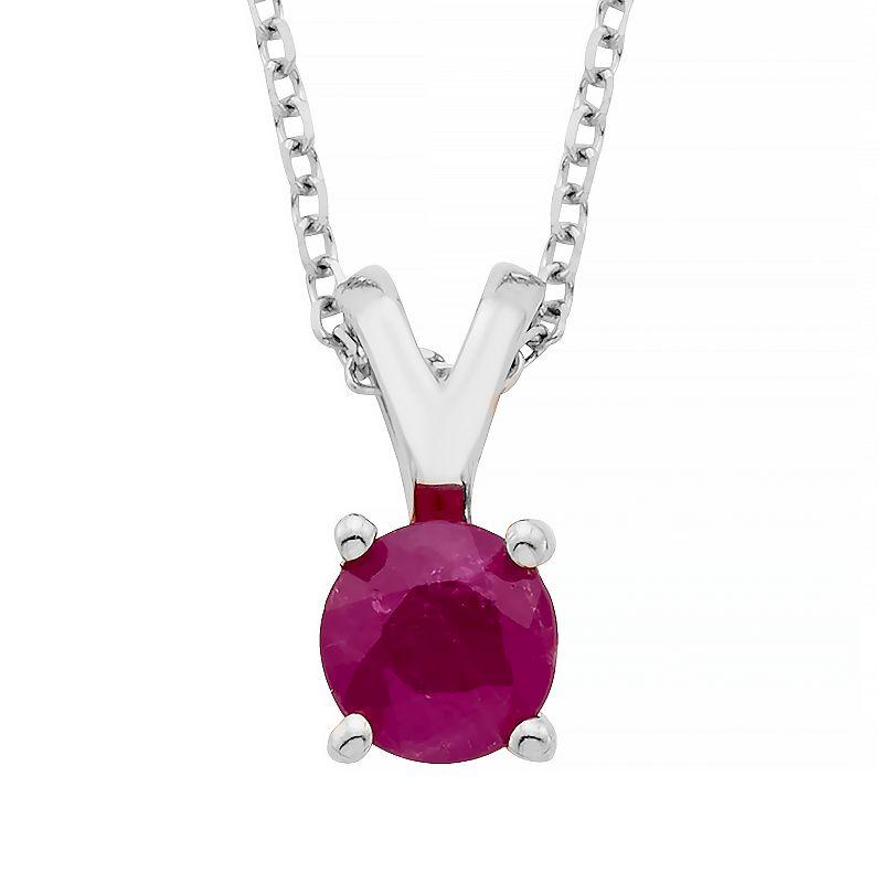 The Regal Collection 14k Gold Ruby Pendant, Women's,  Product Image