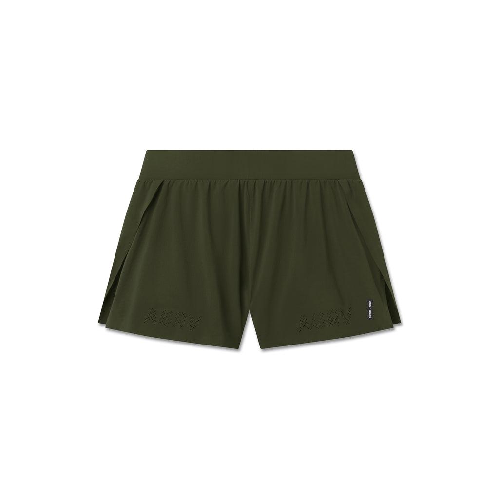 W026. Aerotex™ Side Split Run Short - Olive Product Image